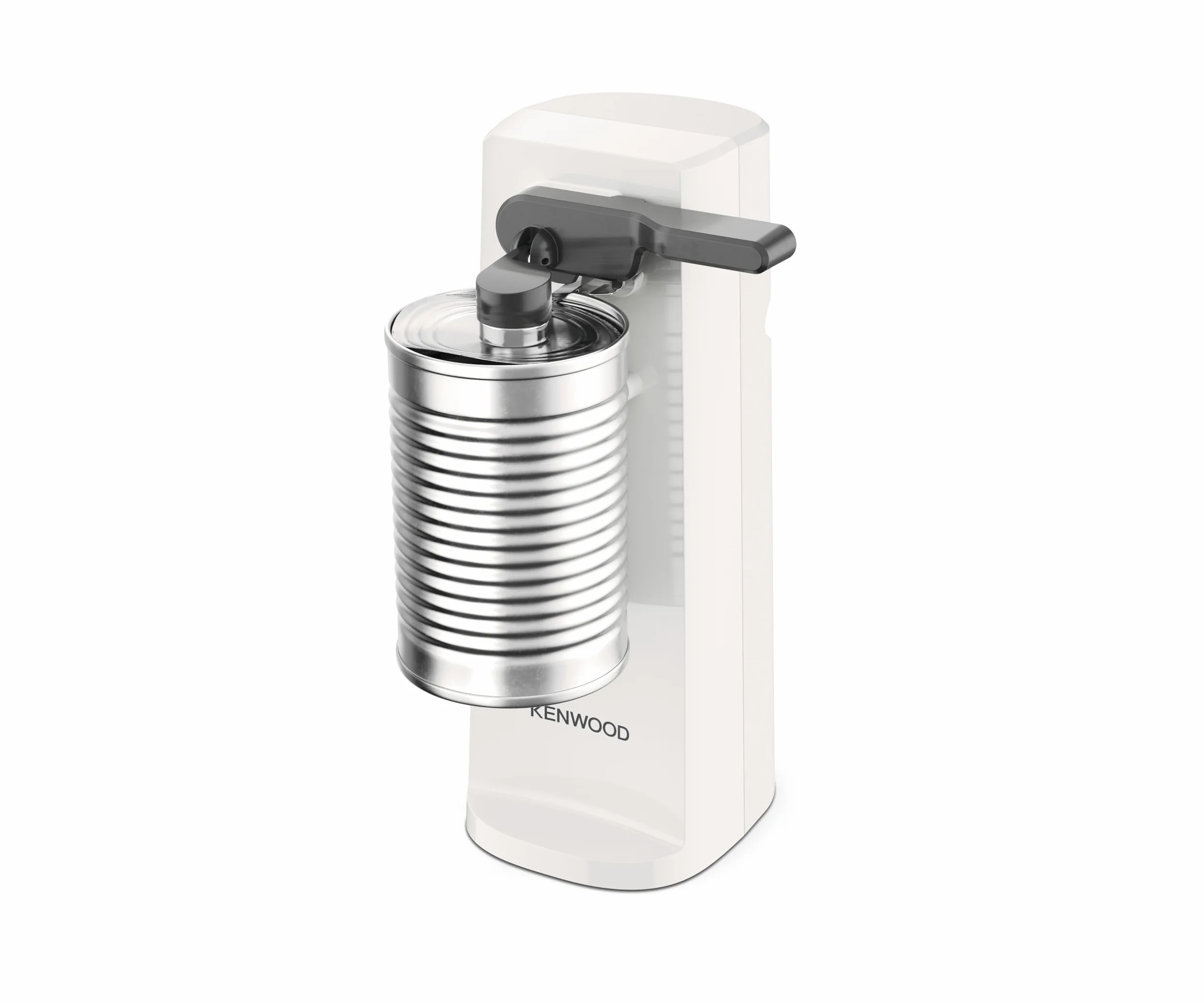 Kenwood Abrelatas eléctrico CAP80.000WH, ayuda de cocina multifuncional 3 en 1 con afilador de cuchillos integrado, abrelatas y abrebotellas, con bobinador de cables, color blanco