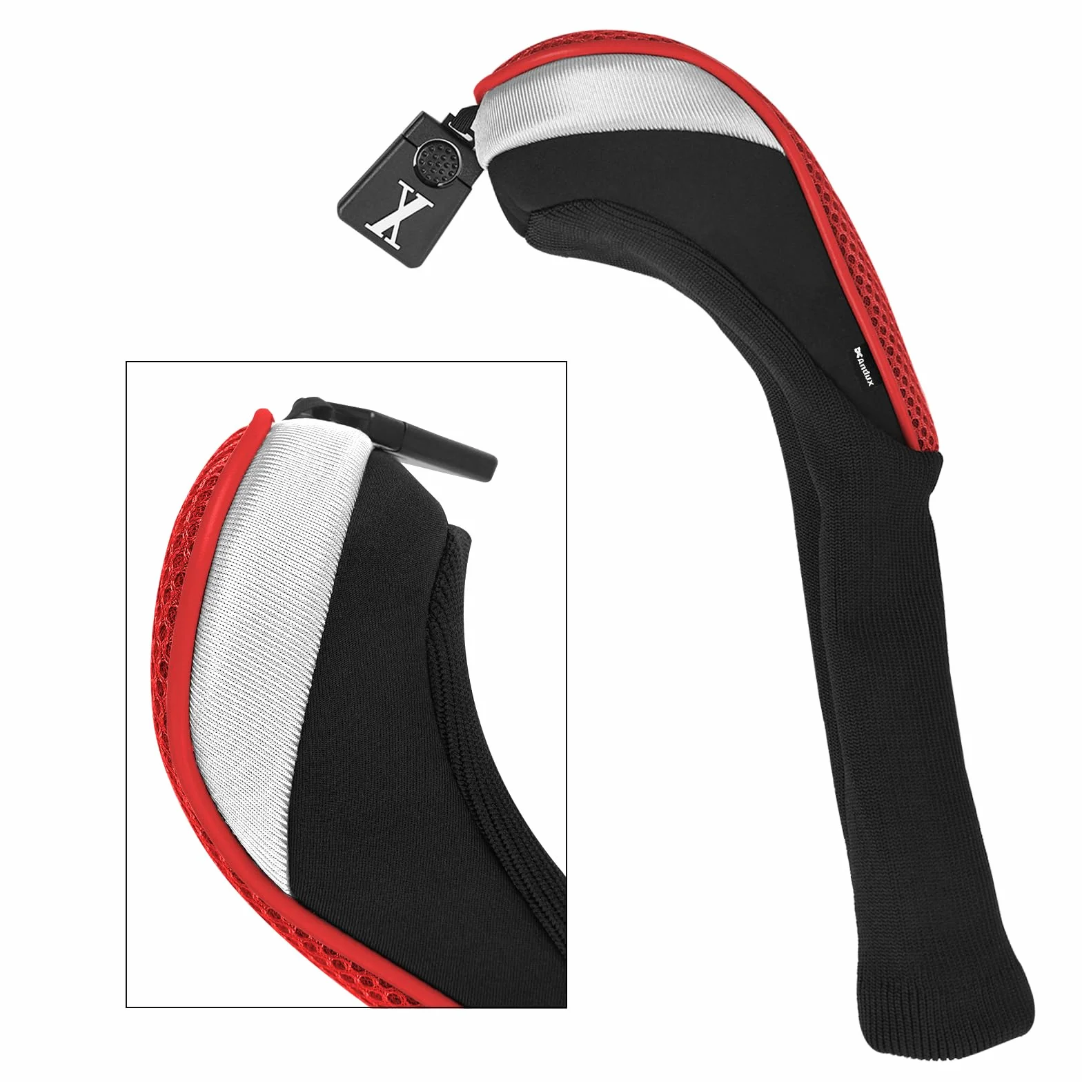Andux Juego de 3 Fundas para Cabeza de Palo de Golf de Madera, Cuello Largo 460 CC