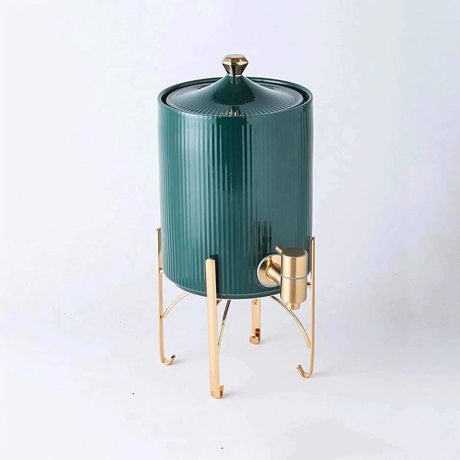 Jarra de Agua Simple Hervidor frío de cerámica Creativo con Base Tetera de Gran Capacidad con Grifo Hermoso y práctico para hogares, restaurantes