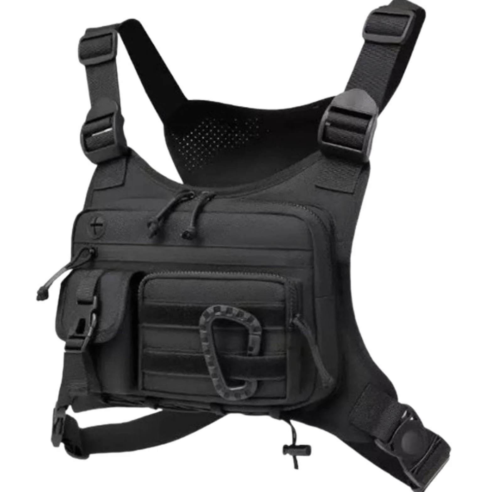 GAESHOW Bolso táctico impermeable ajustable para hombre mujer entrenamiento al aire libre ciclismo senderismo deportes negro