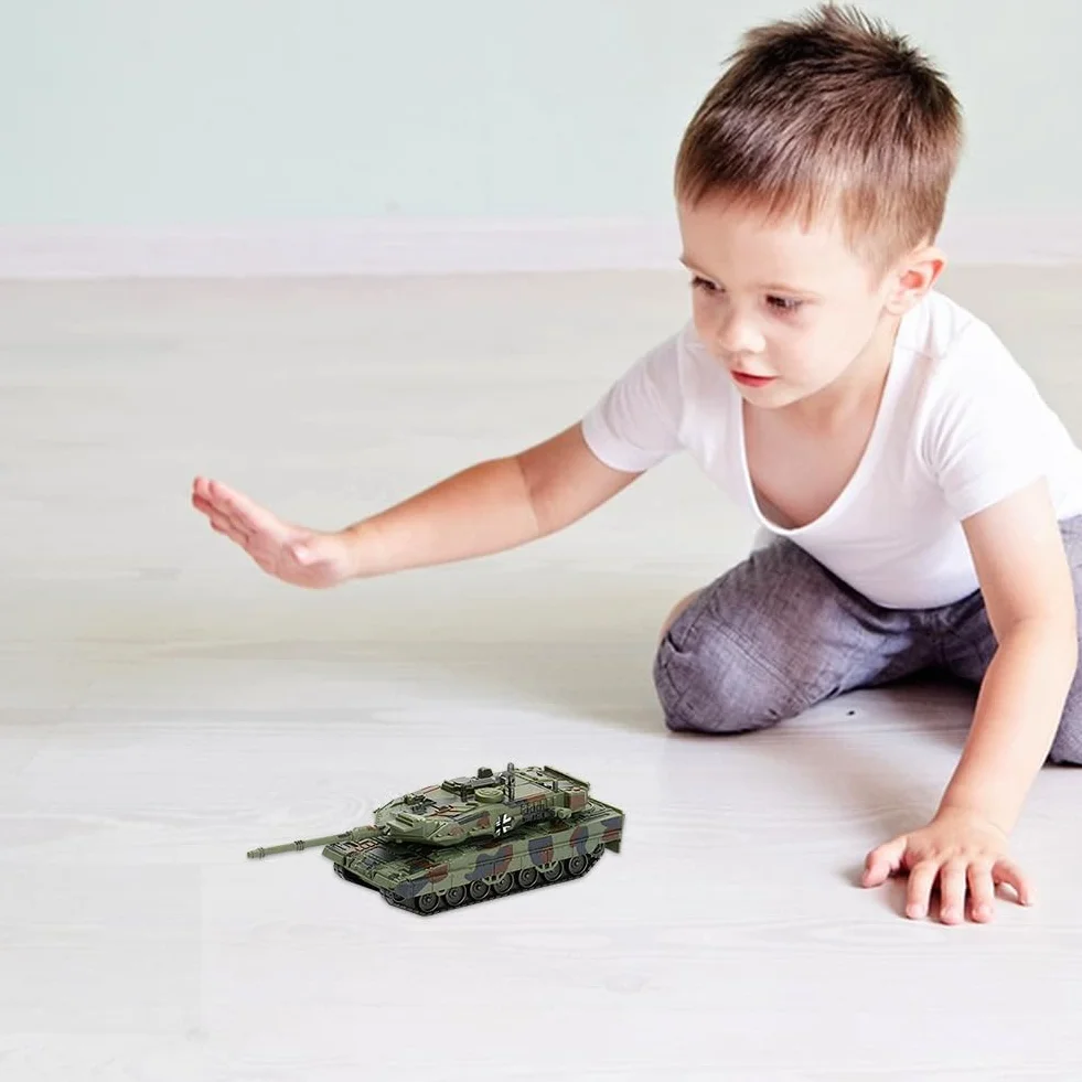 Tanque Militar de Leopardo a Escala 1/72 2A7, Juguete de Bloques de Construcción de Tanques, Militar Ligero Modelo de Carro de Combate Bloques de Construcción Regalos para Adultos