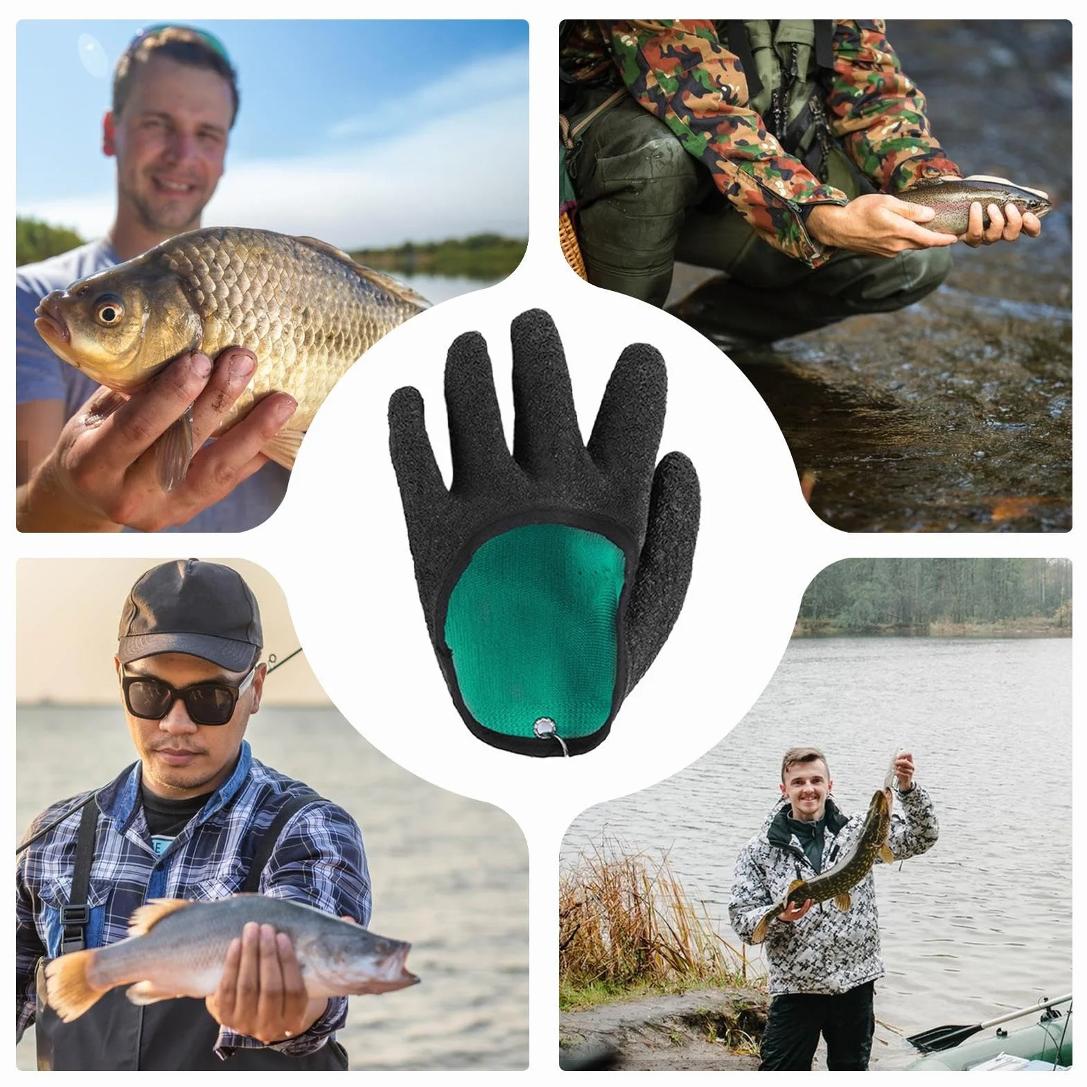 Guantes de pescado resistentes a cortes y pinchazos, impermeables al agua salada, protección para cortar carne y actividades al aire libre