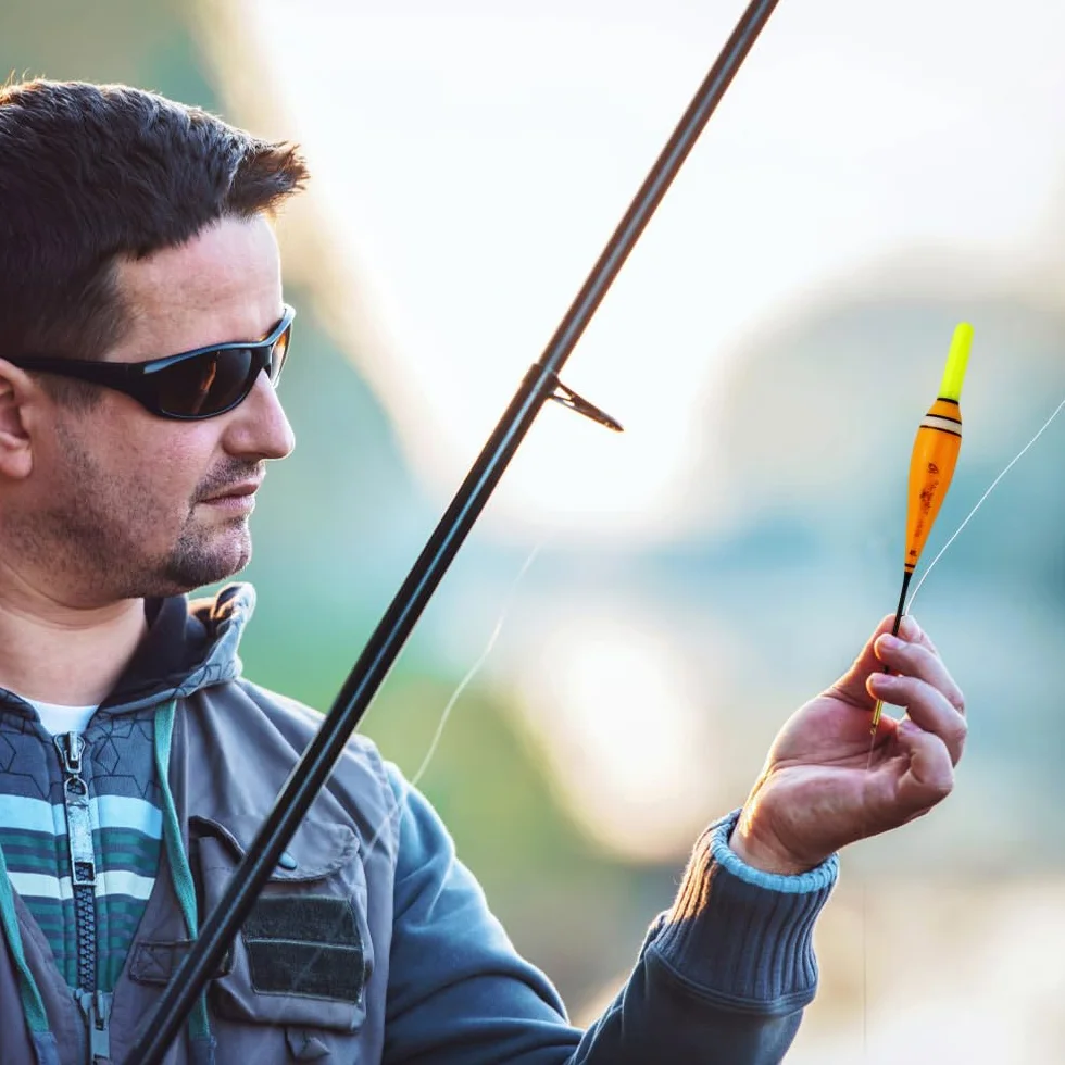 LED Flotadores de Pesca 4 Piezas con Sensor de Gravedad y Base de Metal para Lago Río Estanque