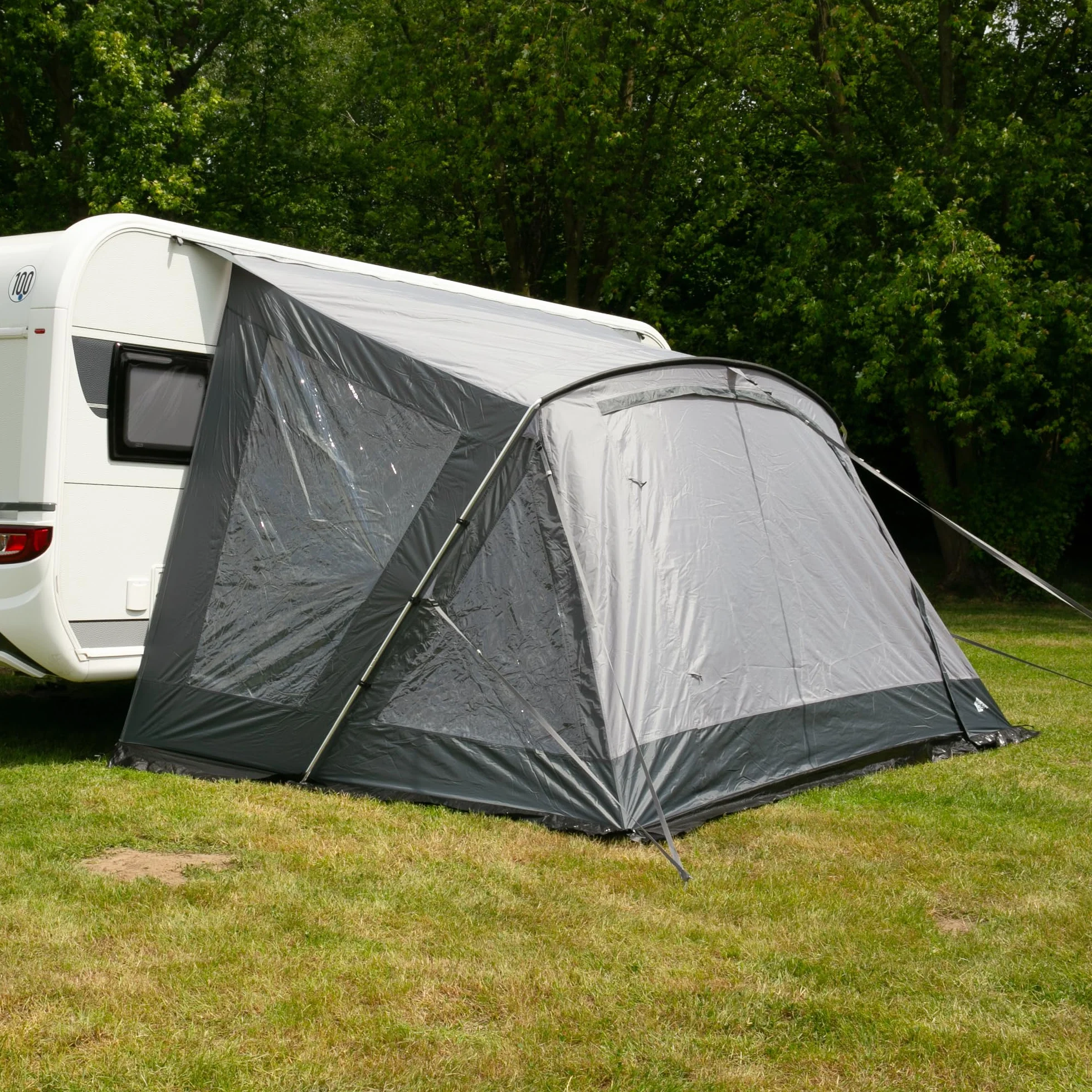GEAR Positano 330 o 400 Toldo para caravana con 4 ventanas y puerta grande Tienda de campaña UV 50+