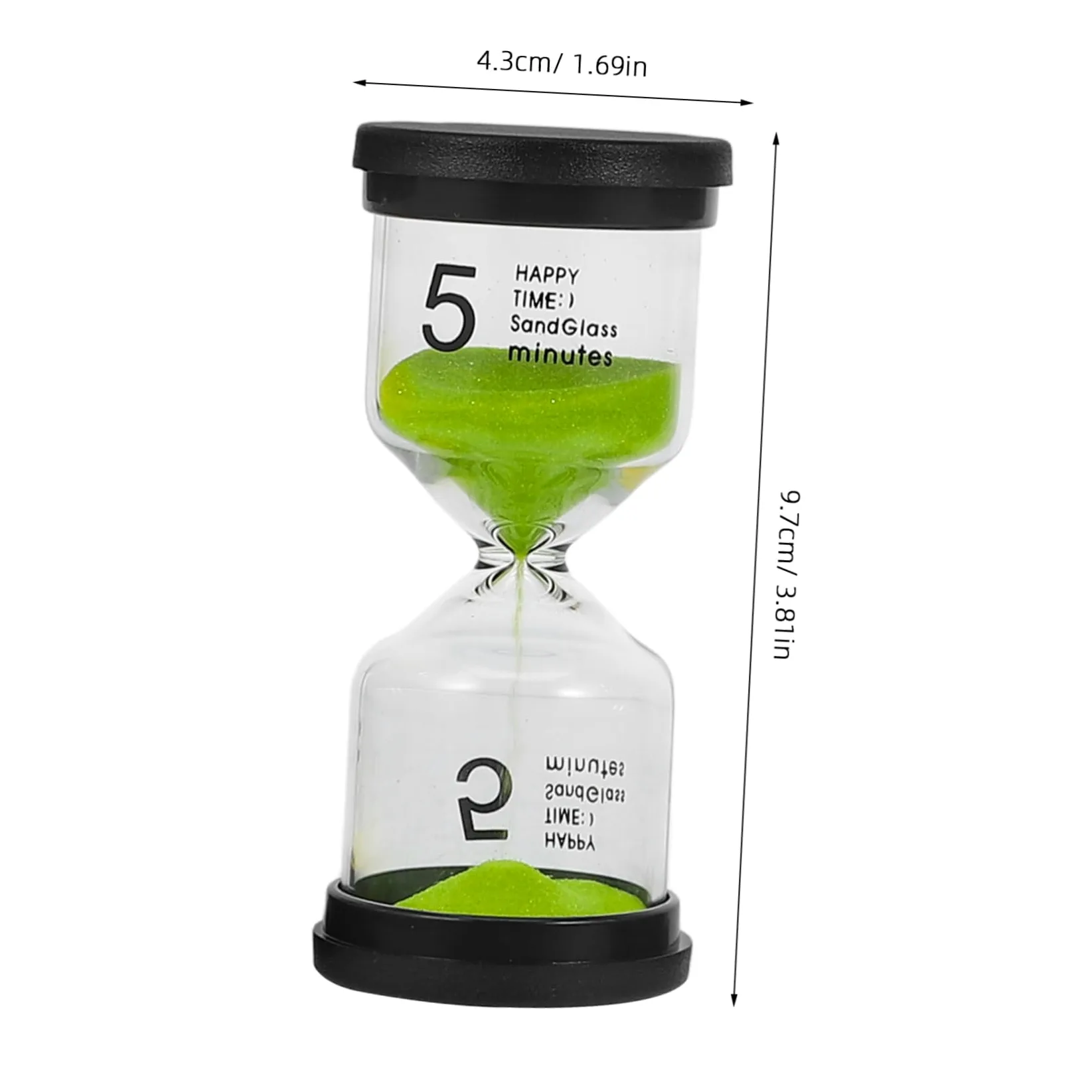 Toddmomy 6 Relojes de Arena de 3 Minutos, Vidrio y Abs, Diseño Clásico, Decoración Delicada para Escritorio y Aula de Yoga