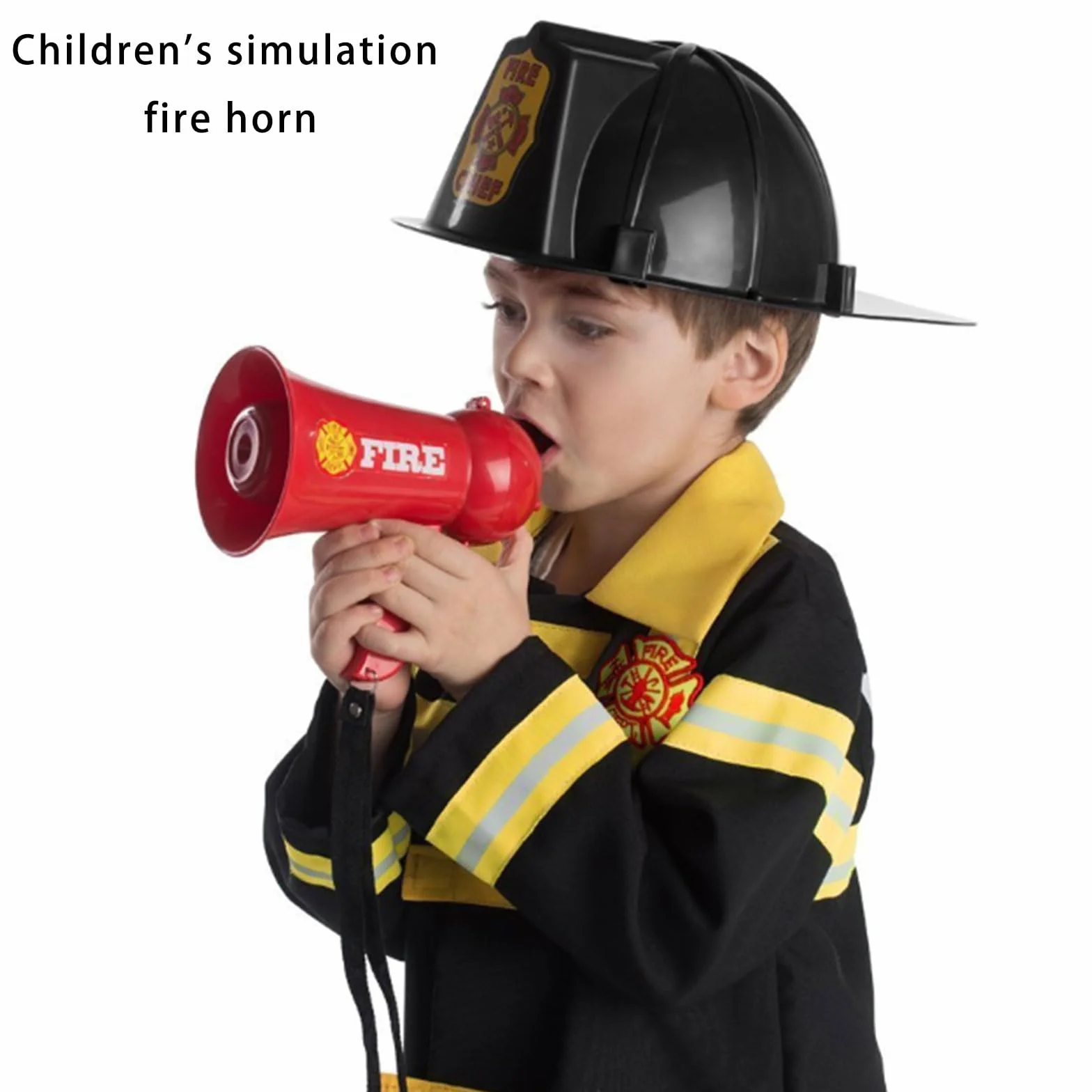 Megáfono Bombero Eléctrico para Niños con Correa Plegable