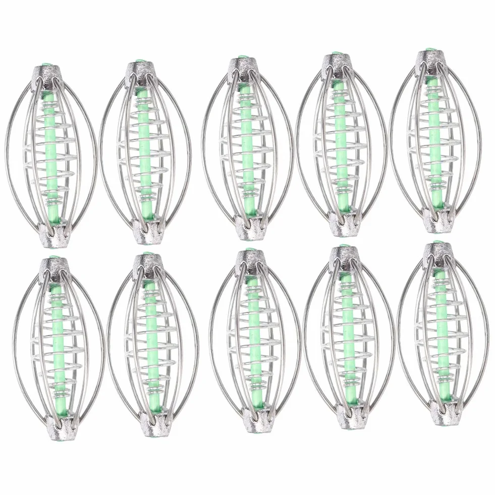 Alimentador Pesca Acero Inoxidable 36g 10PCS Jaula Cebo