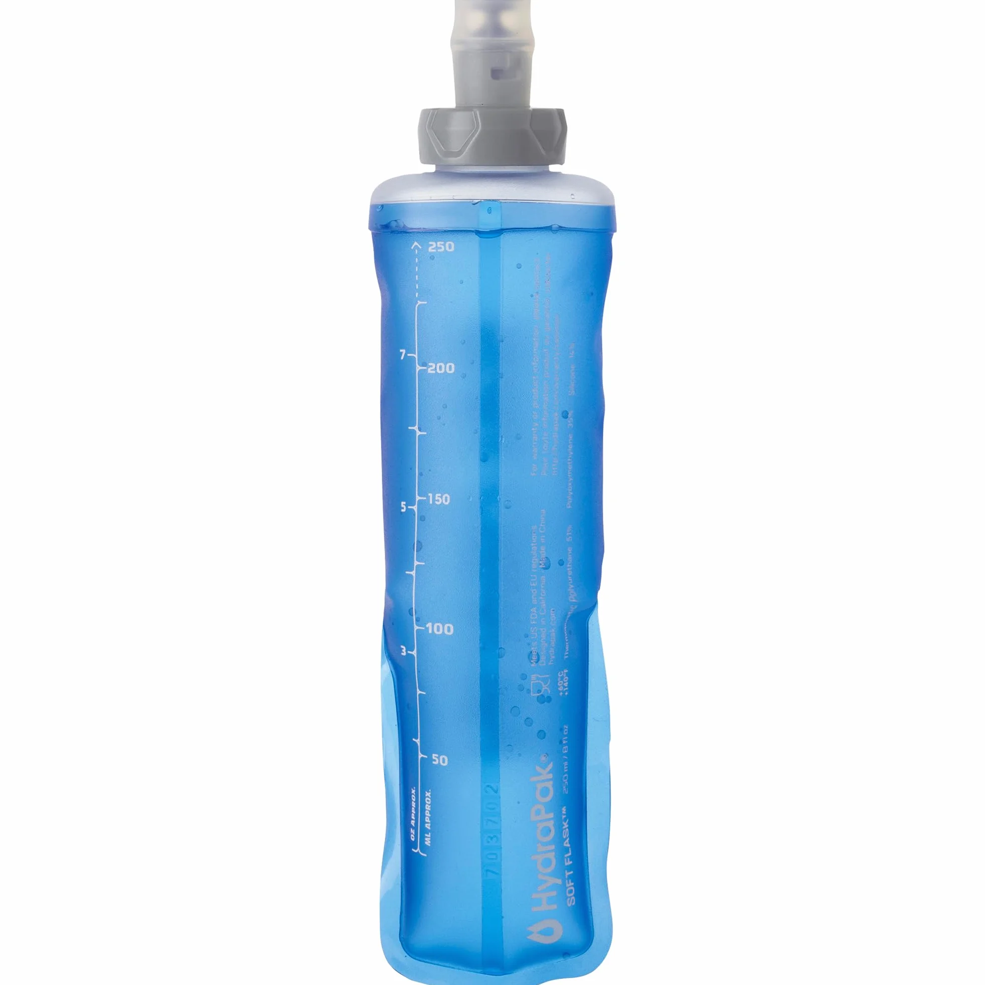 Salomon 250ml Matraz suave, flexible y cómodo, válvula alto flujo, fácil agarre, ajuste bolsillo para hidratación trail cortos