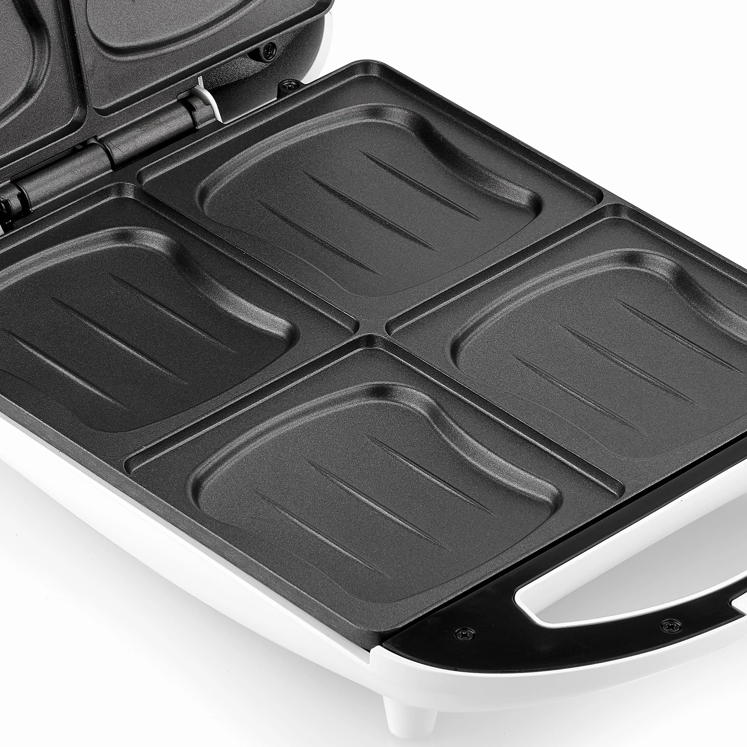 Tristar SA-3065 Sandwichera XL para 4 sándwiches, 1300 W, 26 x 24 cm, Negro/Blanco