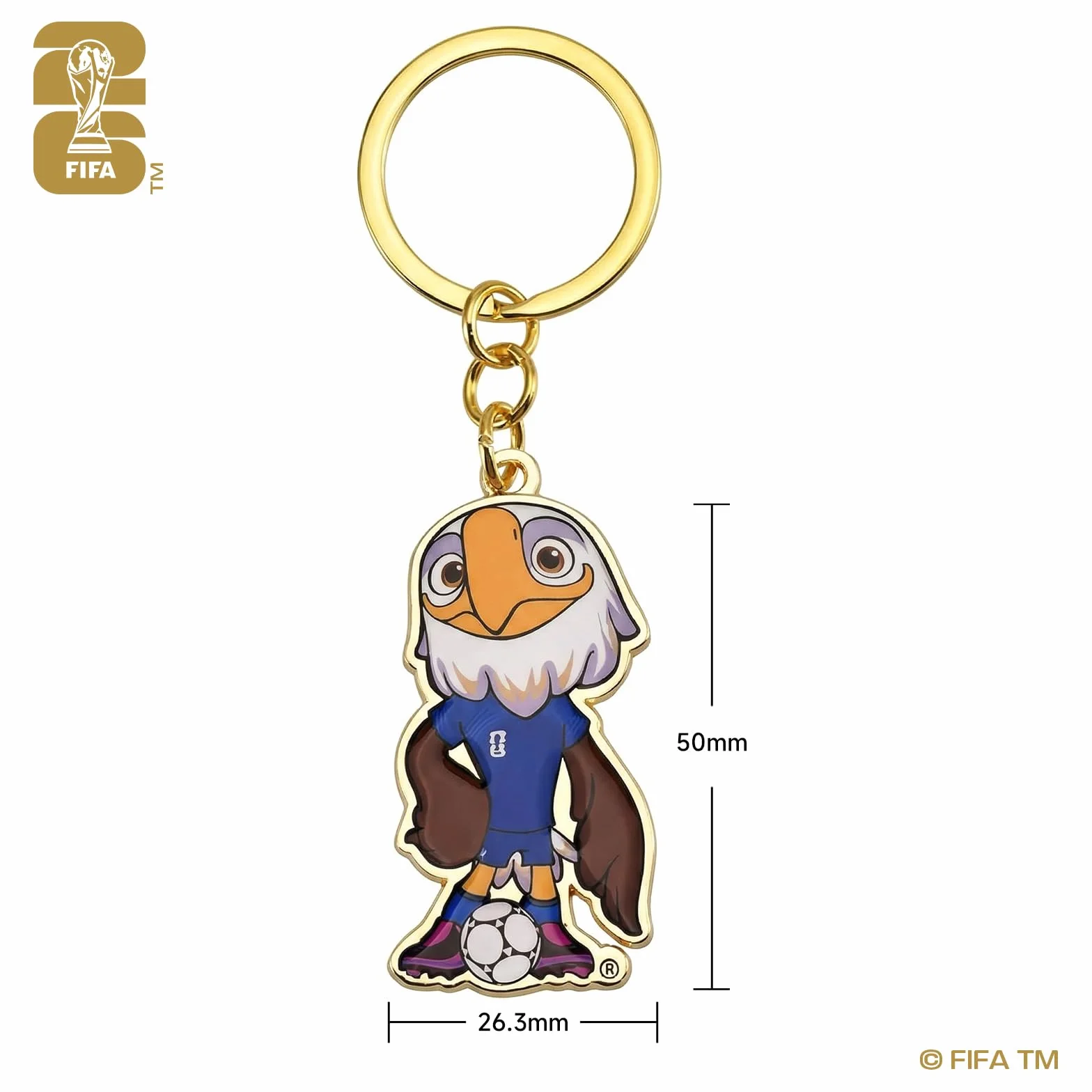 FIFA World Cup 2026 Official Gift, Oficial Mascota Llavero, figura 3D de esmalte y metal, recuerdo premium fans