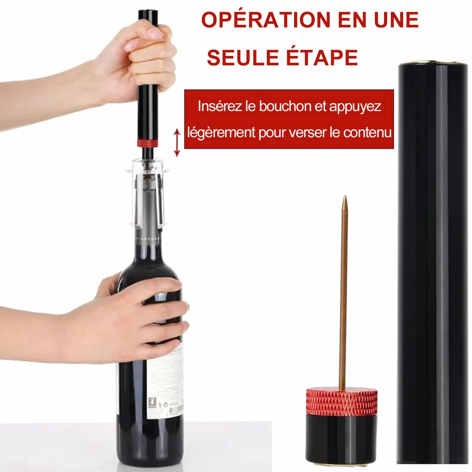 LATRAT - Sacacorchos de presión de aire 7s Cork Pops Out, Abrebotellas de vino tinto Herramientas de apertura, Wine Opener portátil accesorio, vino accesorio profesional bomba de botella