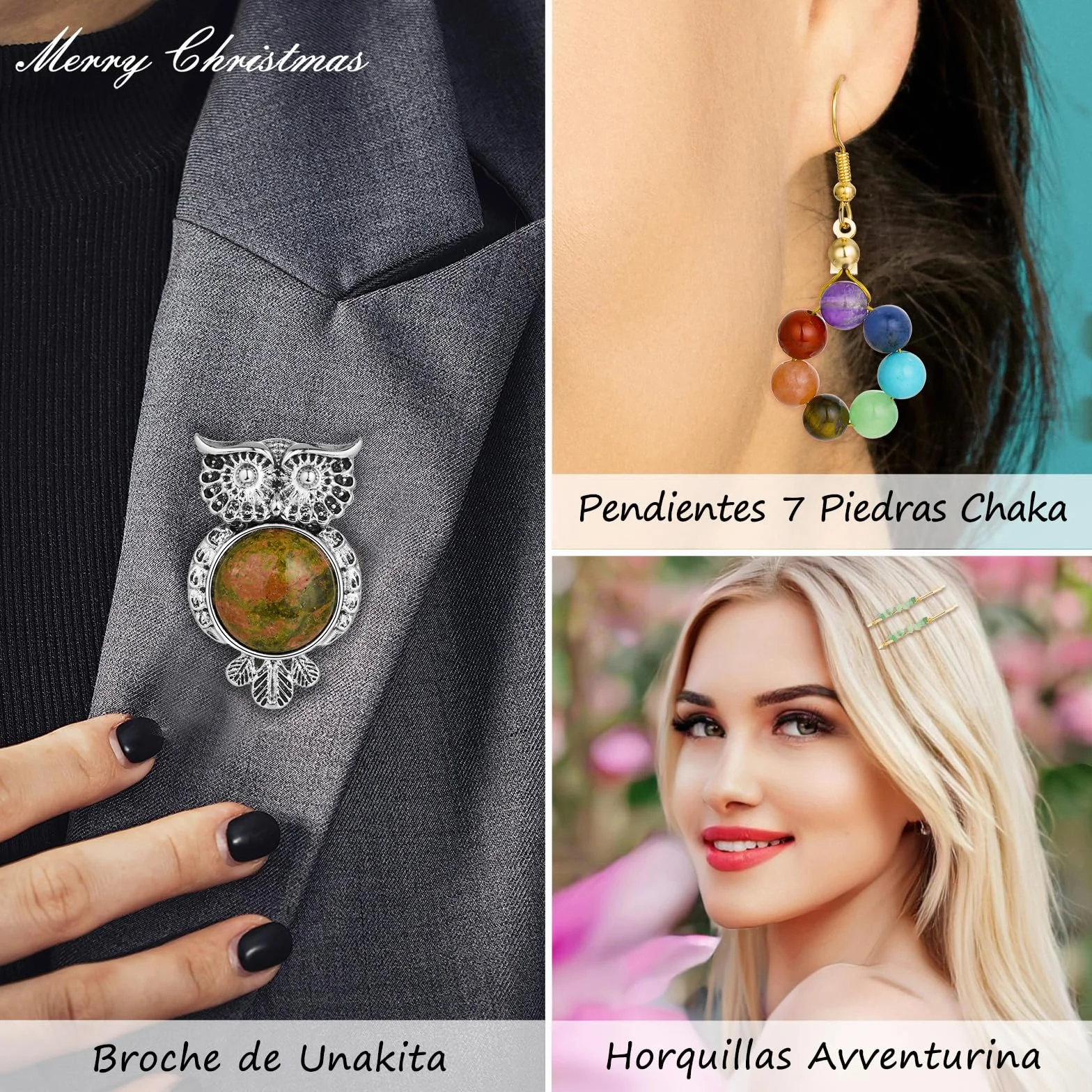 Calendario De Adviento 2025 Joyería Cristal Mujeres Niñas 24 Sorpresas Navideñas Collares Pulseras Pendientes Anillos Piedras Preciosas Naturales