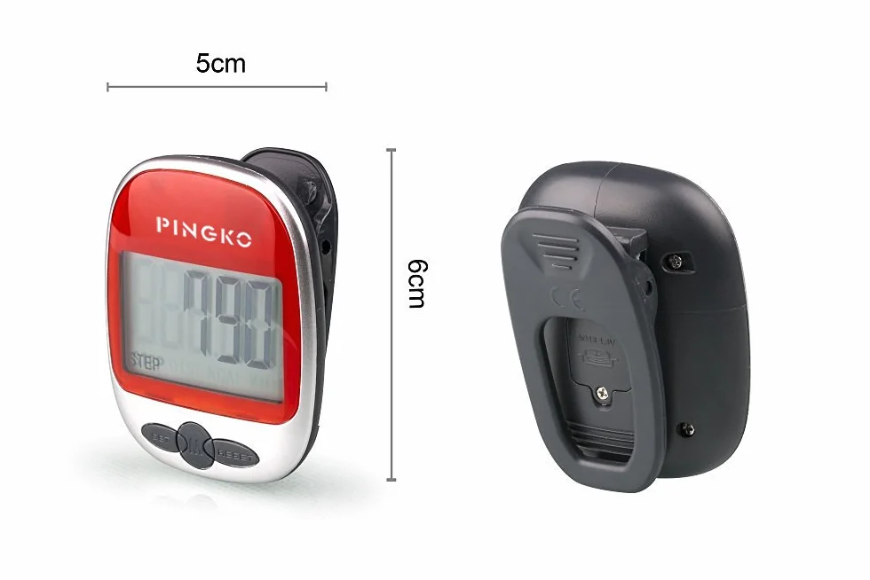 PINGKO Walking Pedometer Accurately Track Steps Portable Sport Pedometer Step/Distance/Calories/Counter Fitness Tracker 6 Colors