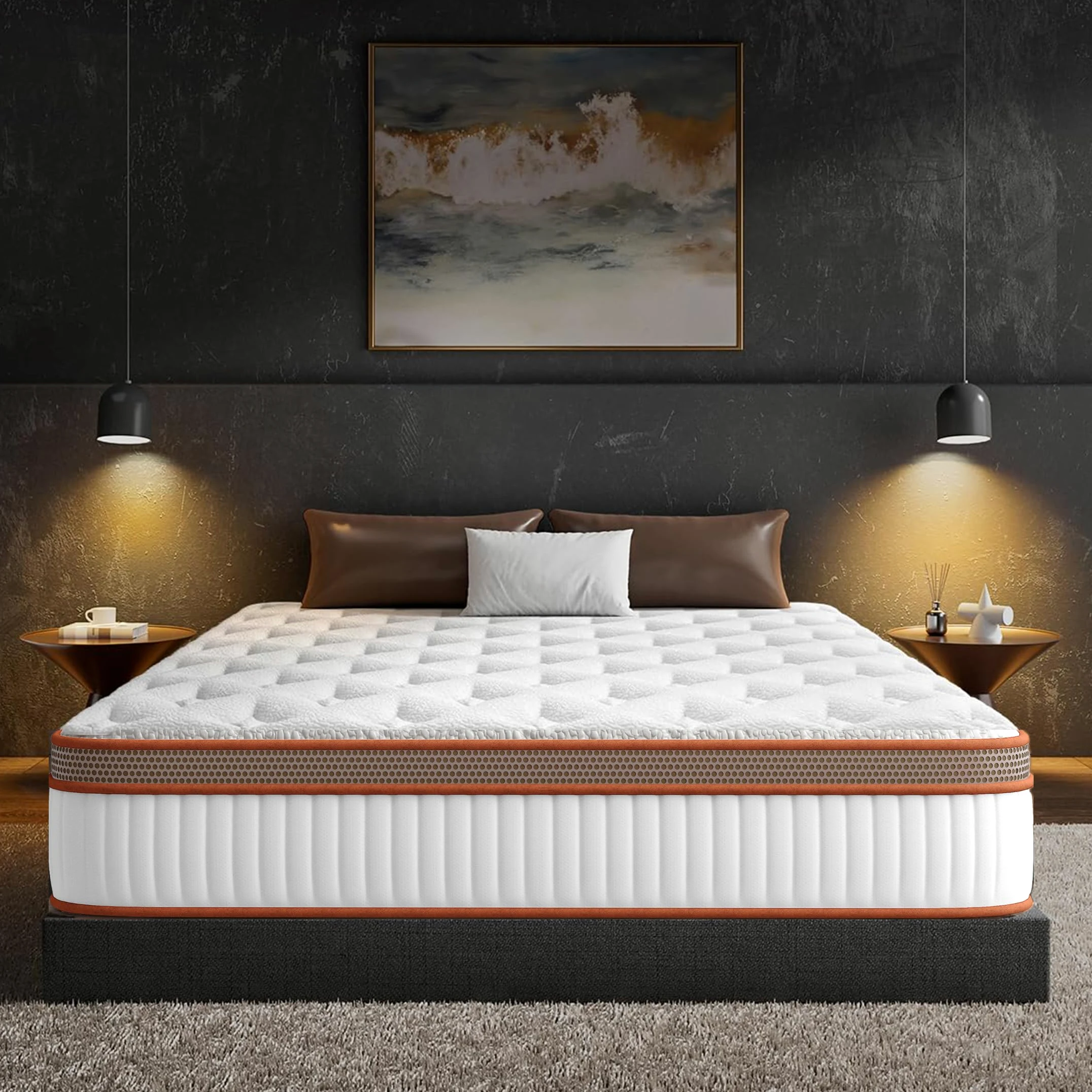 Colchón Viscoelástico 140x200 cm Espuma de Memoria, Altura 30cm, Confort y Firmeza Media | Antiácaros, Antibacteriano, Transpirable, Hipoalergénico | Certificado Oeko-Tex, colchón Muelles Ensacados