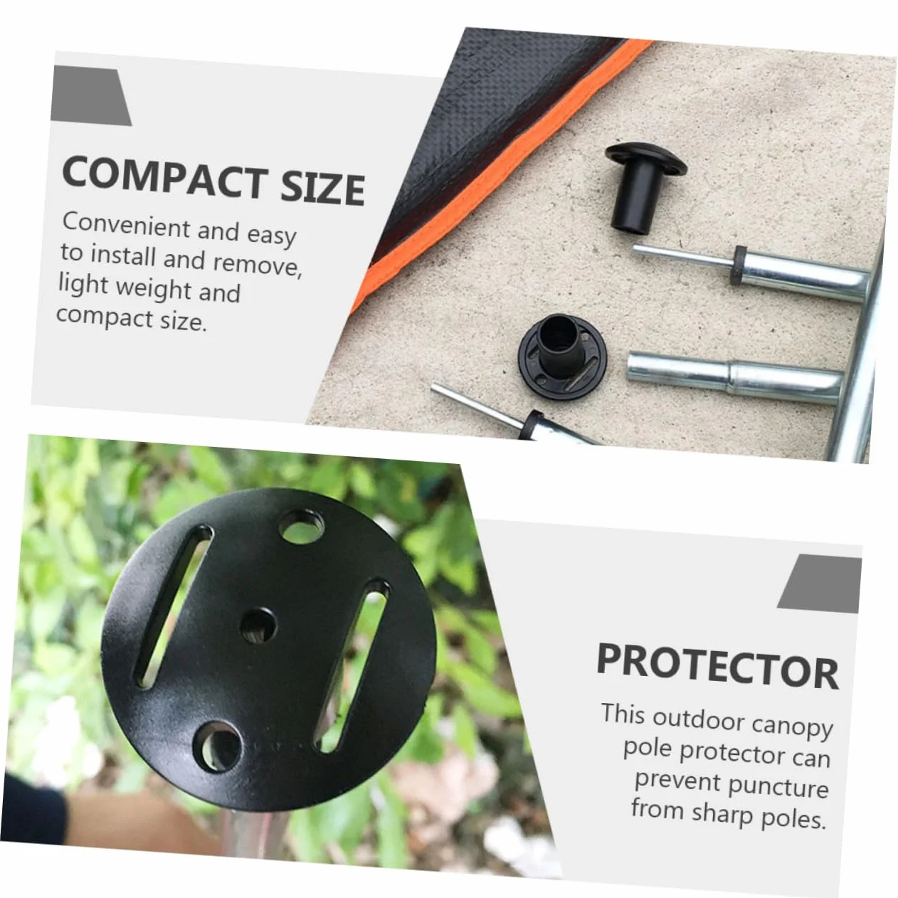INOOMP Cubierta Protectora para Tienda de Campaña Casco de Enchufes para Poste de Toldo