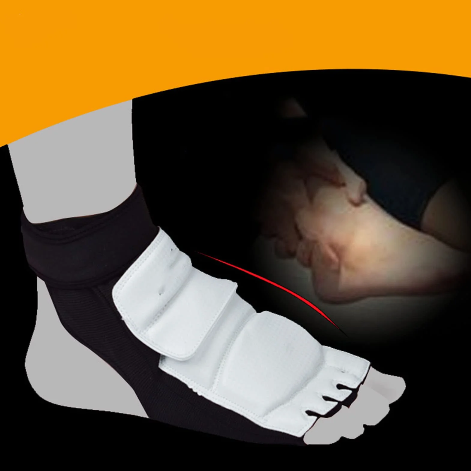 Taekwondo Foot Protector Gear Antideslizante 1 Par Transpirable para Entrenamiento L 36-37