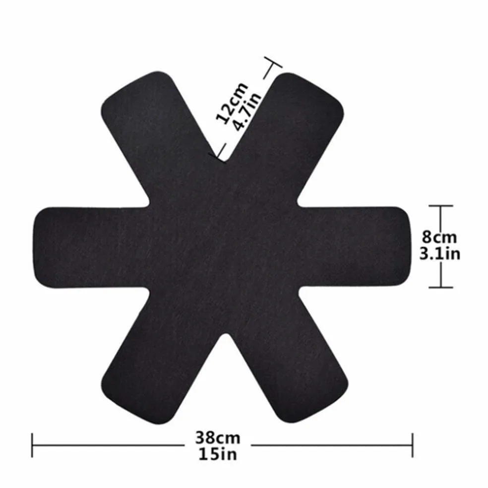 Separadores de ollas y sartenes, Protector de sartenes para Evitar arañazos - Juego de 8 Protectores de ollas para apilar, sartenes, cacerolas, sartenes de gres, Wok 38cm