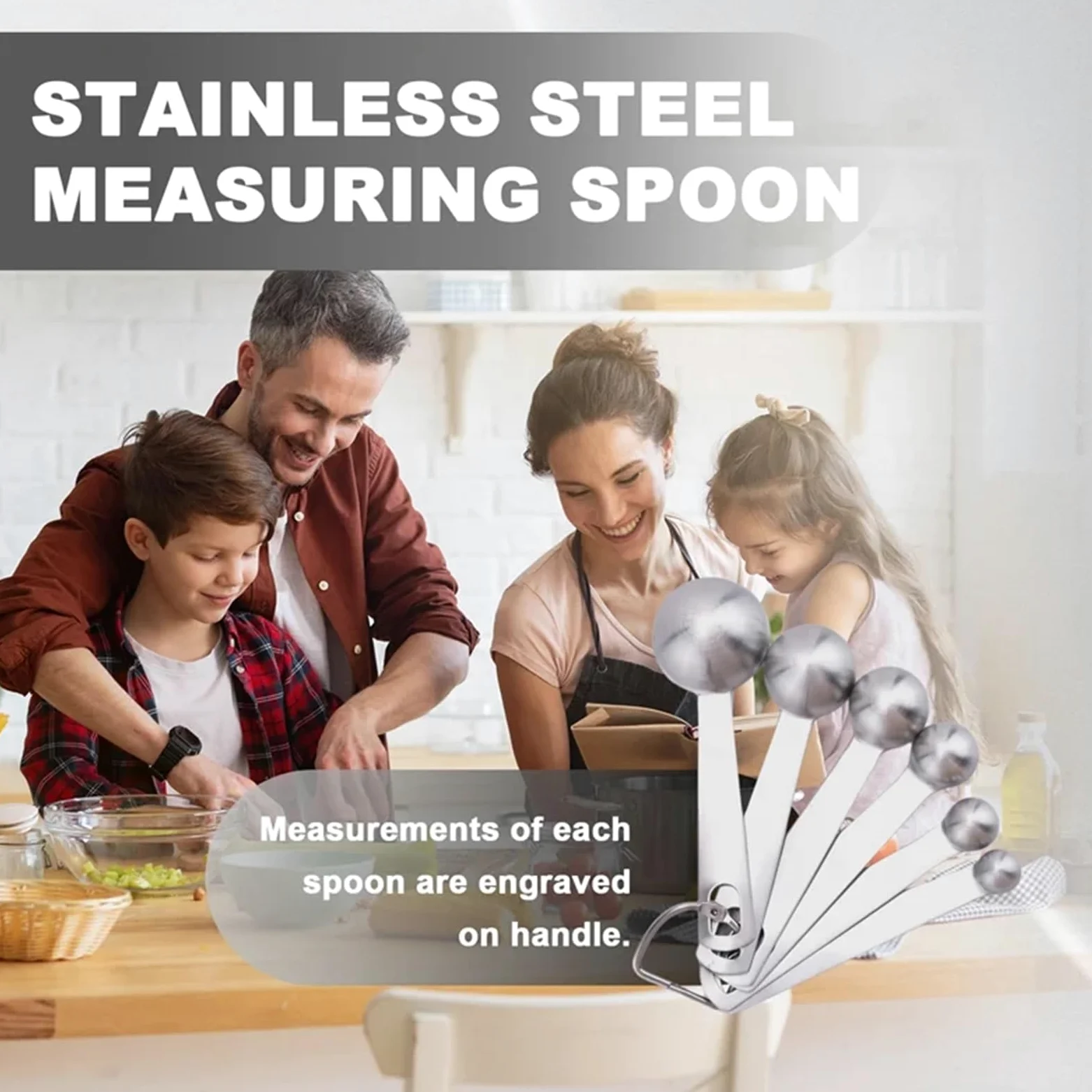 Cucharas medidoras, juego de tazas y cucharas acero inoxidable, cucharadas pequeñas con medidas métricas estadounidenses para Medir Líquidos y Sólidos