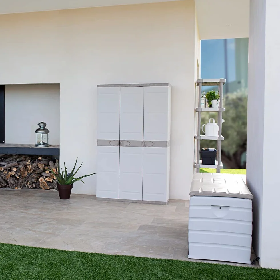 Plastiken Space Save Baúles, Plástico, Beige, 120x61x53 cm