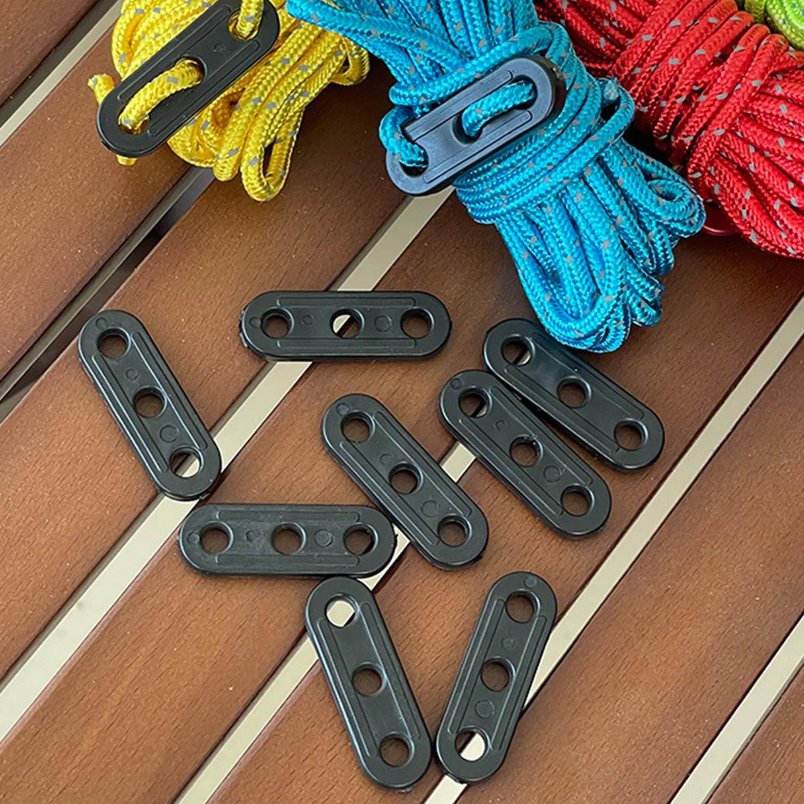 Hebilla de cuerda de viento para carpa, sujetador de tienda, 10x Accesorios a prueba de viento para acampar