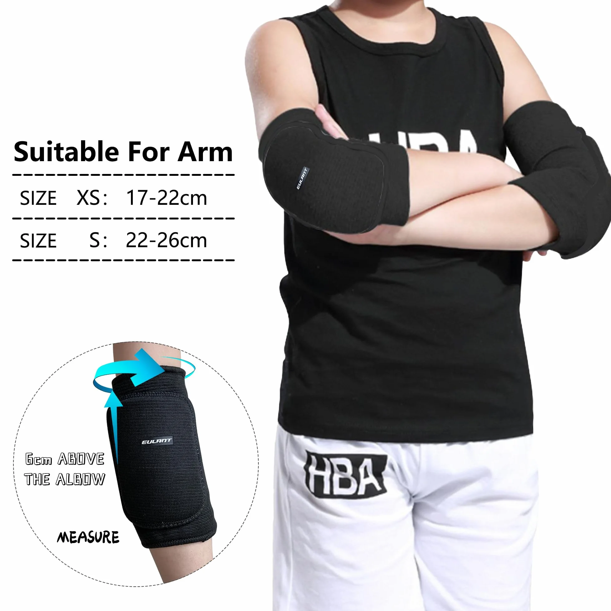 EULANT Coderas con Acolchada Elástico Protector Codo para Portero Deportes