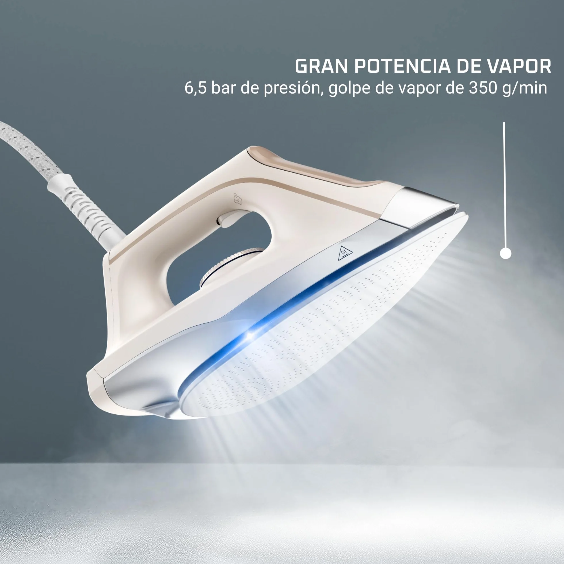 Rowenta Turbosteam Centro de Planchado Compacto, 6,5 Bar, Golpe de Vapor 350 g/min, Vapor Continuo 120 g/min, Depósito 1,7 L, Elimina Arrugas Difíciles, Fácil de Usar (Reacondicionado)