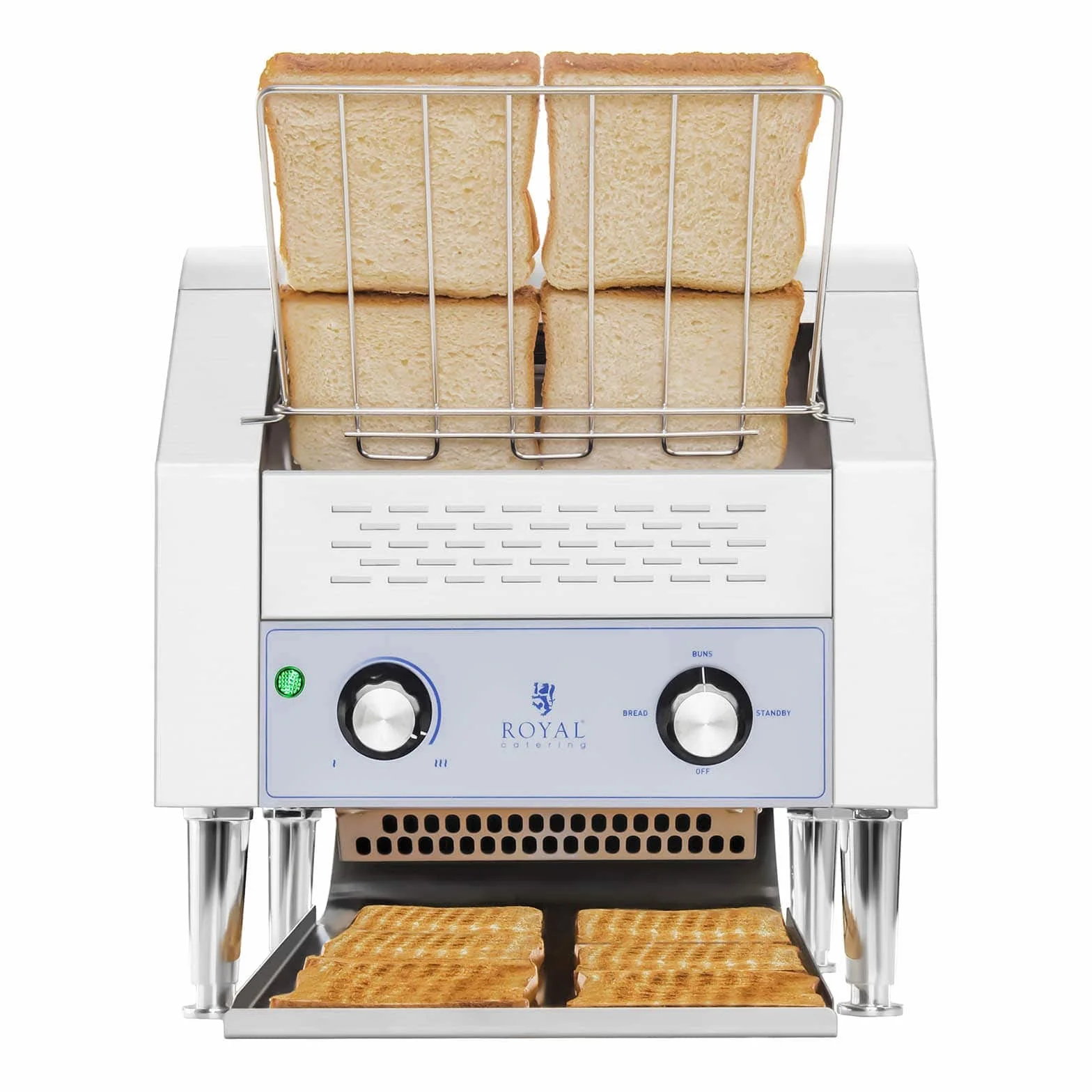 Royal Catering RCKT-1940 - Tostadora continua - Acero inoxidable