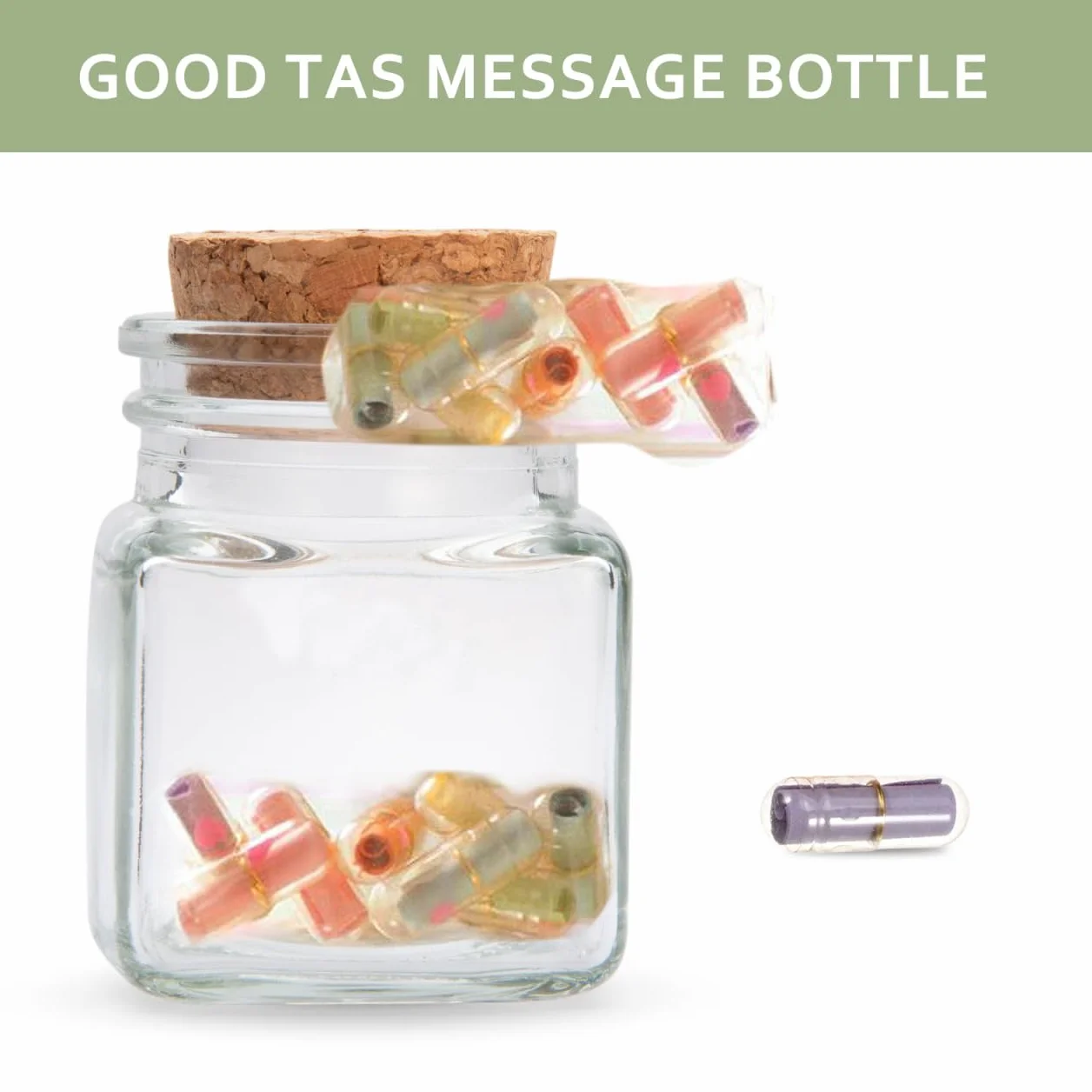 VALICLUD 50piezas Mini Botellas De Plástico Transparente Para Mensajes Cápsulas De Deseo Mixtas Frascos Pequeños Para Amistad y Decoración