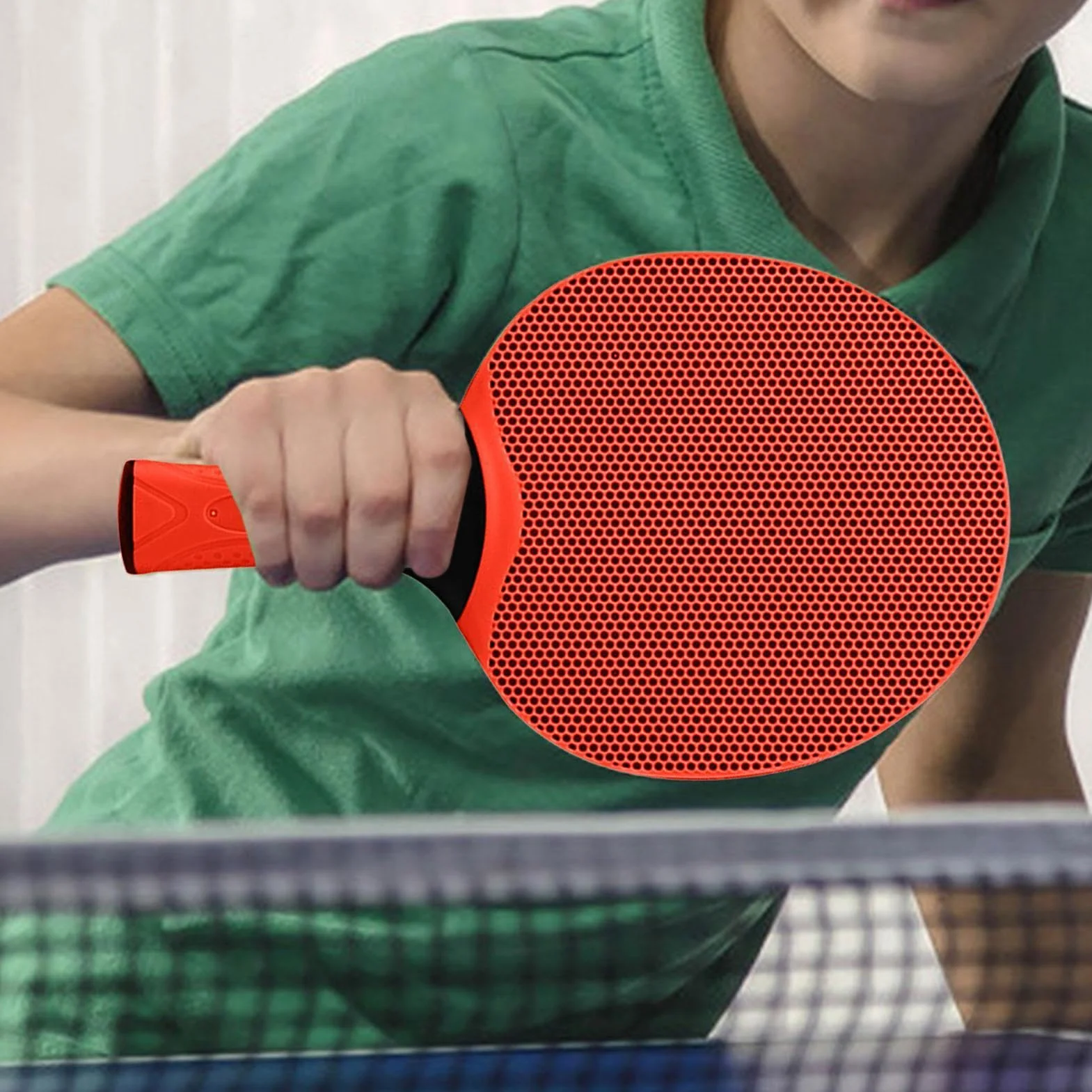 Raqueta de Tenis de Mesa de Goma con Mango, Juego Interior-Exterior para Niños