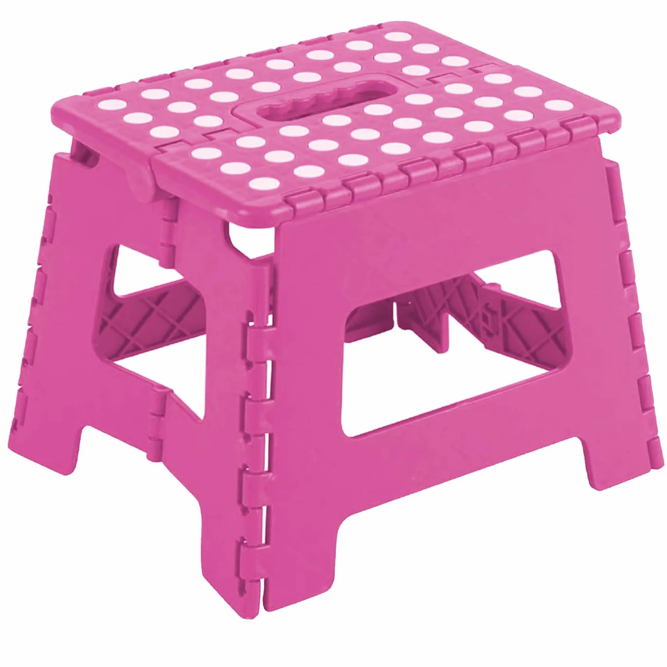 Acan Tradineur - Taburete Infantil Plegable, plástico, banqueta, Asiento Multiusos de PVC Resistente, niños, Escuela, guardería, hogar, 22 x 29 x 22 cm, Color Aleatorio