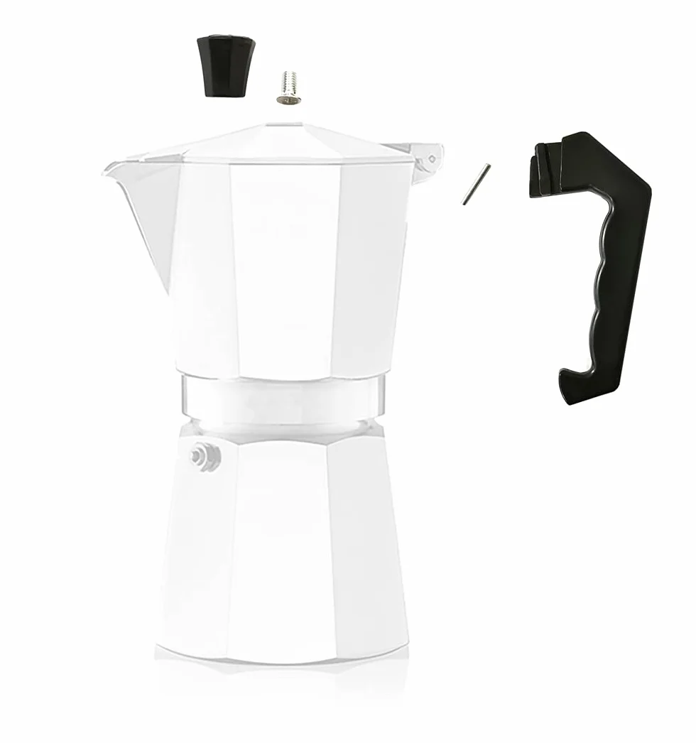 Piezas de repuesto Moka Manija de repuesto para cafetera 1/2/3/6/9 tazas (9 tazas)