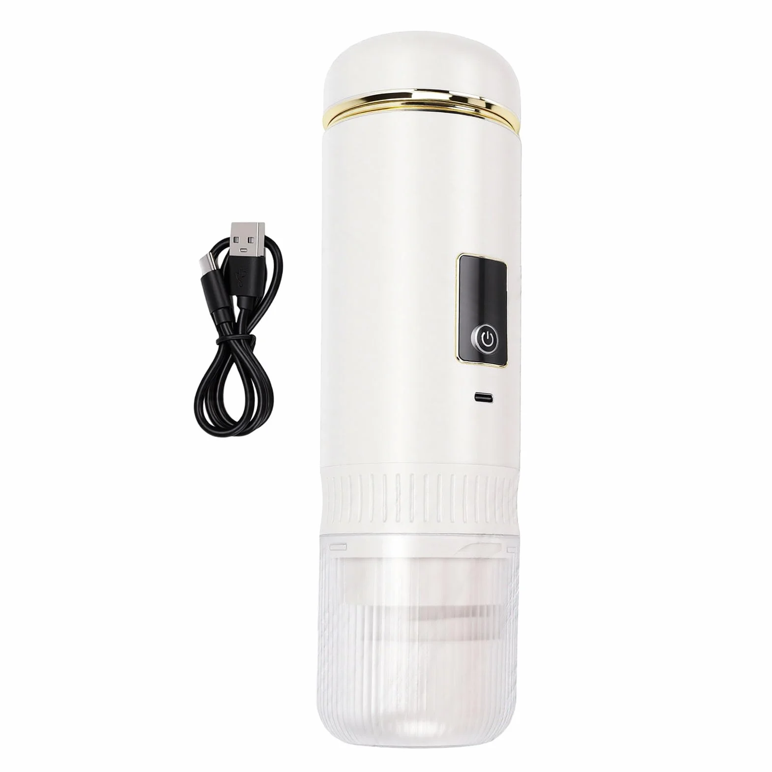 RIZGHWOY Portátil 200ML Recargable Inalámbrica, Auto-calentable para Cápsulas de café y café Molido