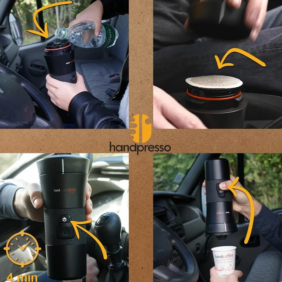 Handpresso Handcoffee Truck 21010 - Máquina de café, portátil, con cápsulas tipo Senseo, para camión, 24 V