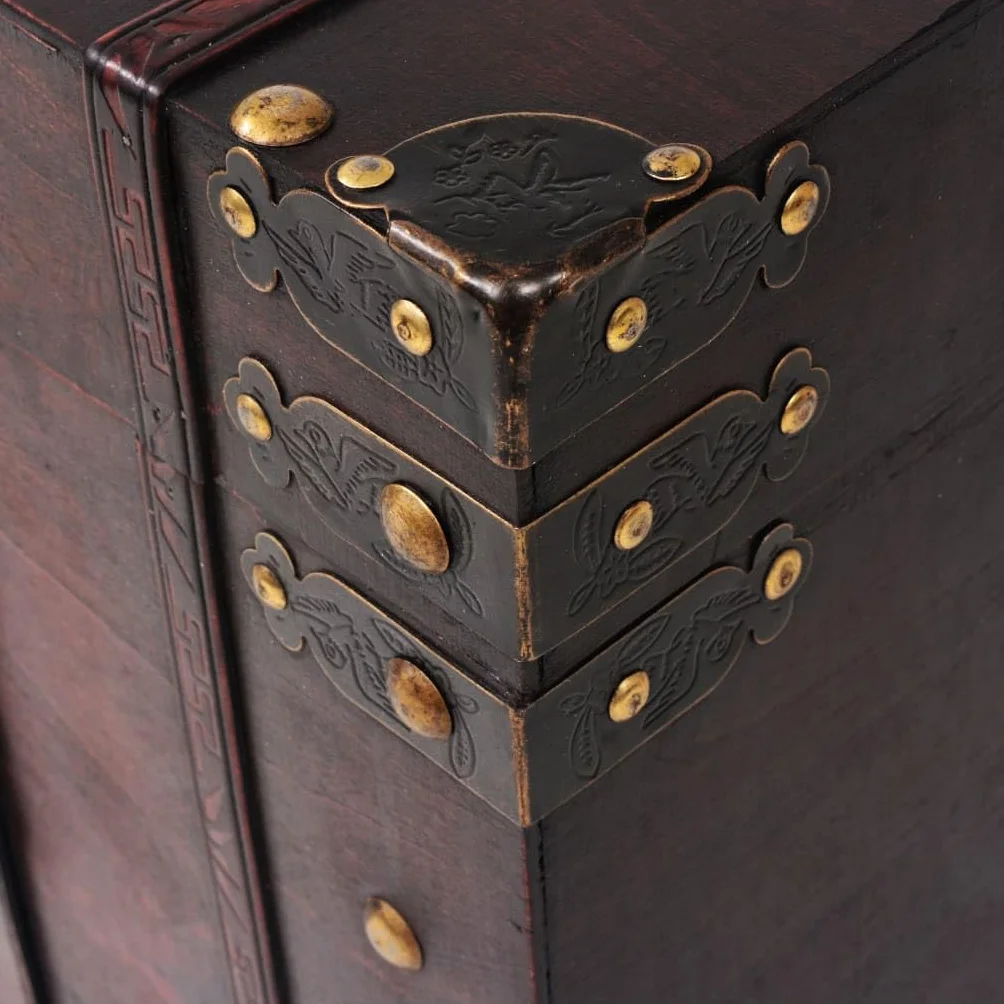 vidaXL Baúl Vintage de Madera Arcón Cofre Cajón Caja Almacenaje Organizador
