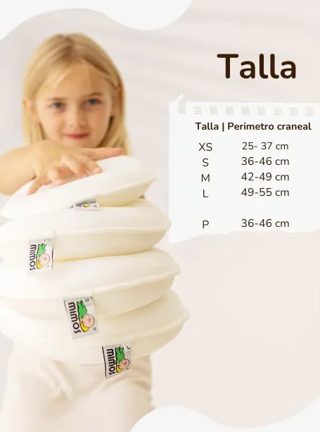 MIMOS Cojín para bebés Plagiocefalia Transpirable Esponjoso 4 Tallas (S)