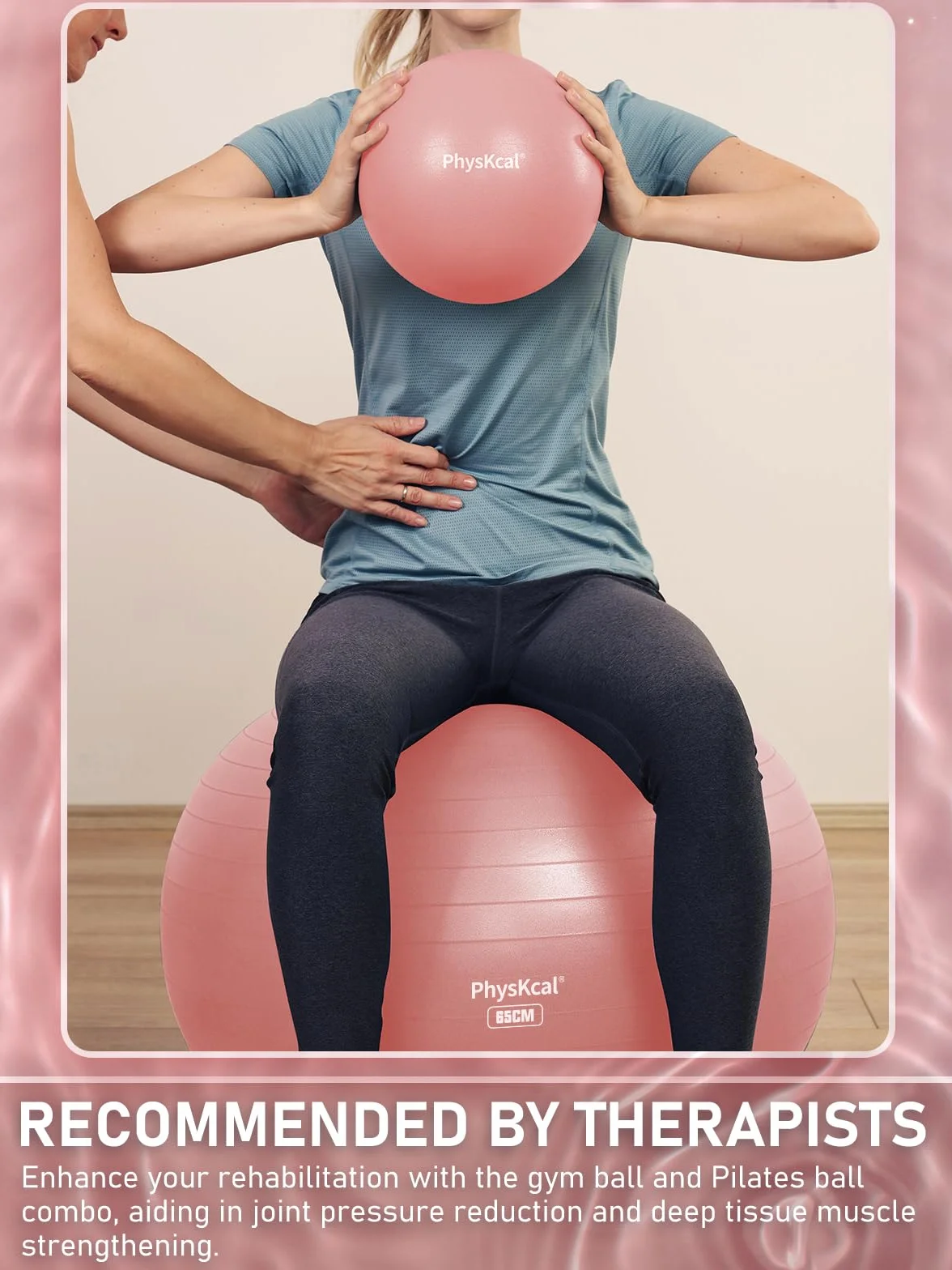 PhysKcal Fitball Anti-pinchazos 55cm 65cm 75cm 85cm Incluye Inflador