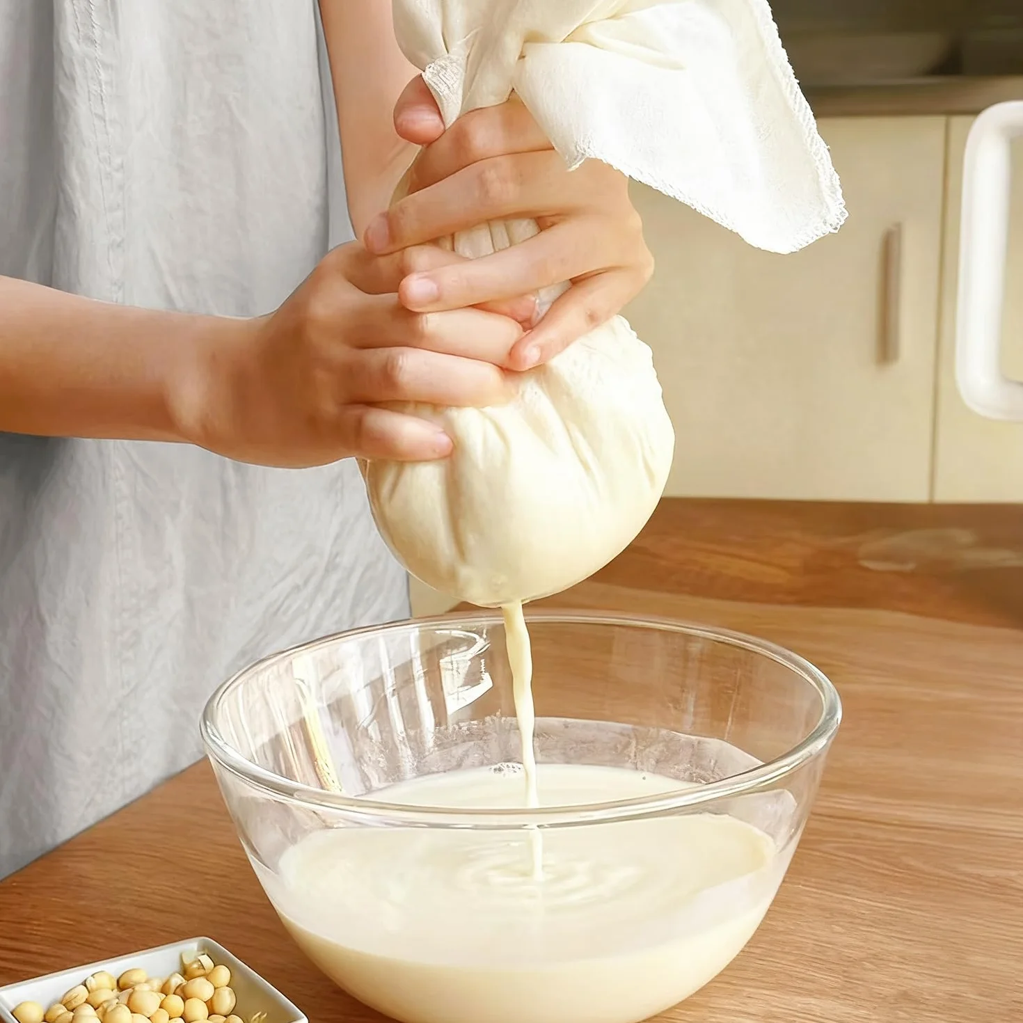3 Piezas Telas Filtrantes Reutilizable,50x50cm Colador de Tela Ultrafina Lavable,Cheese Cloth,Tela para Queso de Algodón,Filtro de Algodón para Colar Leche, Zumos, Batidos de Frutas