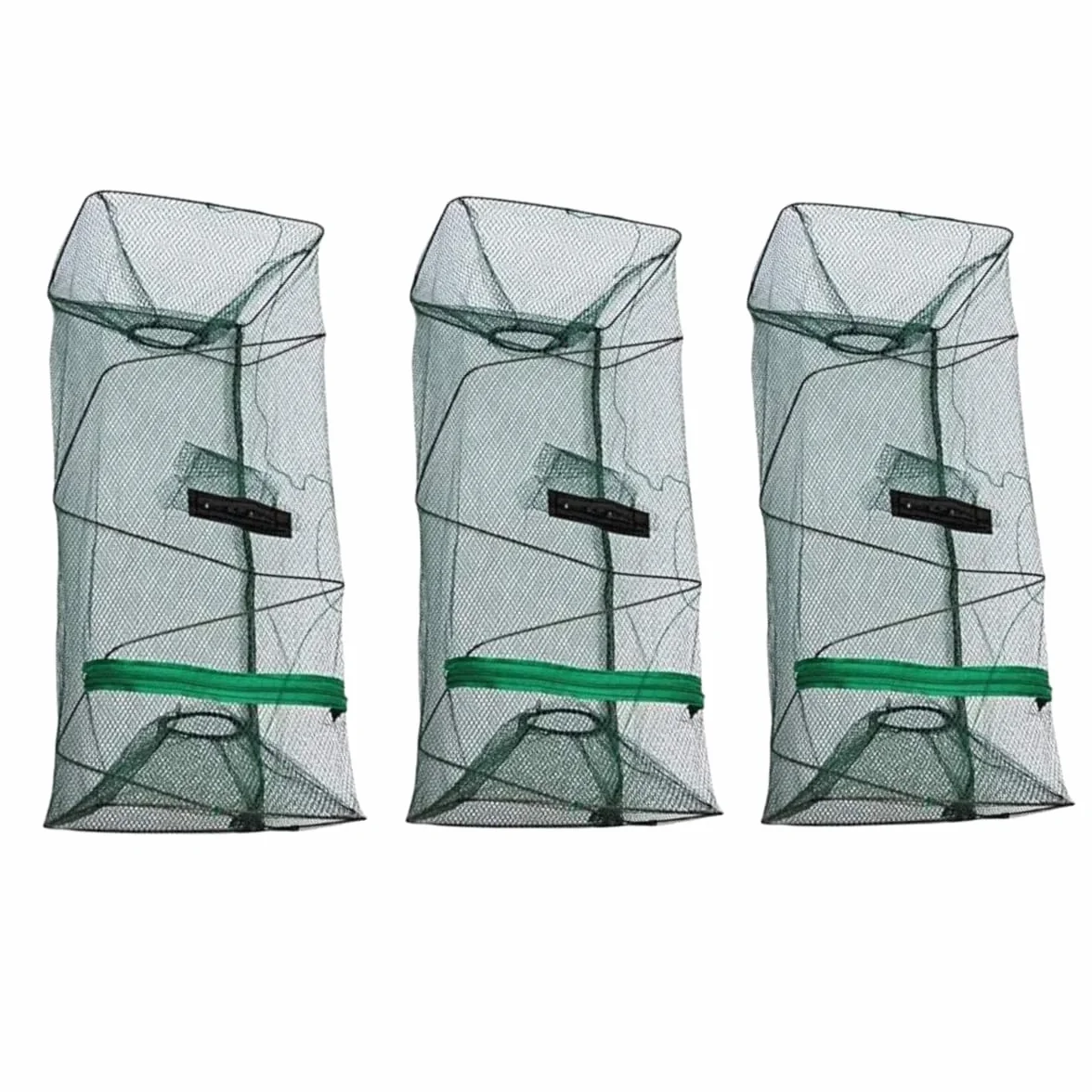 Trampa para Peces Plegable 3 Unidades - Red de Captura para Pesca, Langosta, Cangrejo, Camarón
