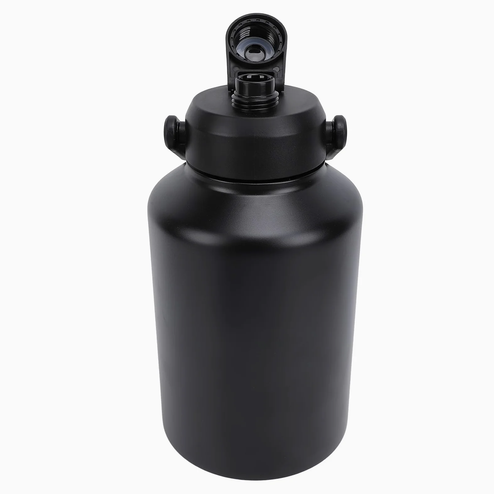 Yctze Botella Deportiva con Aislamiento Doble W de Acero Inoxidable de 3,8 L de Color Caqui para Entrenamientos en Cámara Al Aire libre: Botella para actividades. (BLACK)