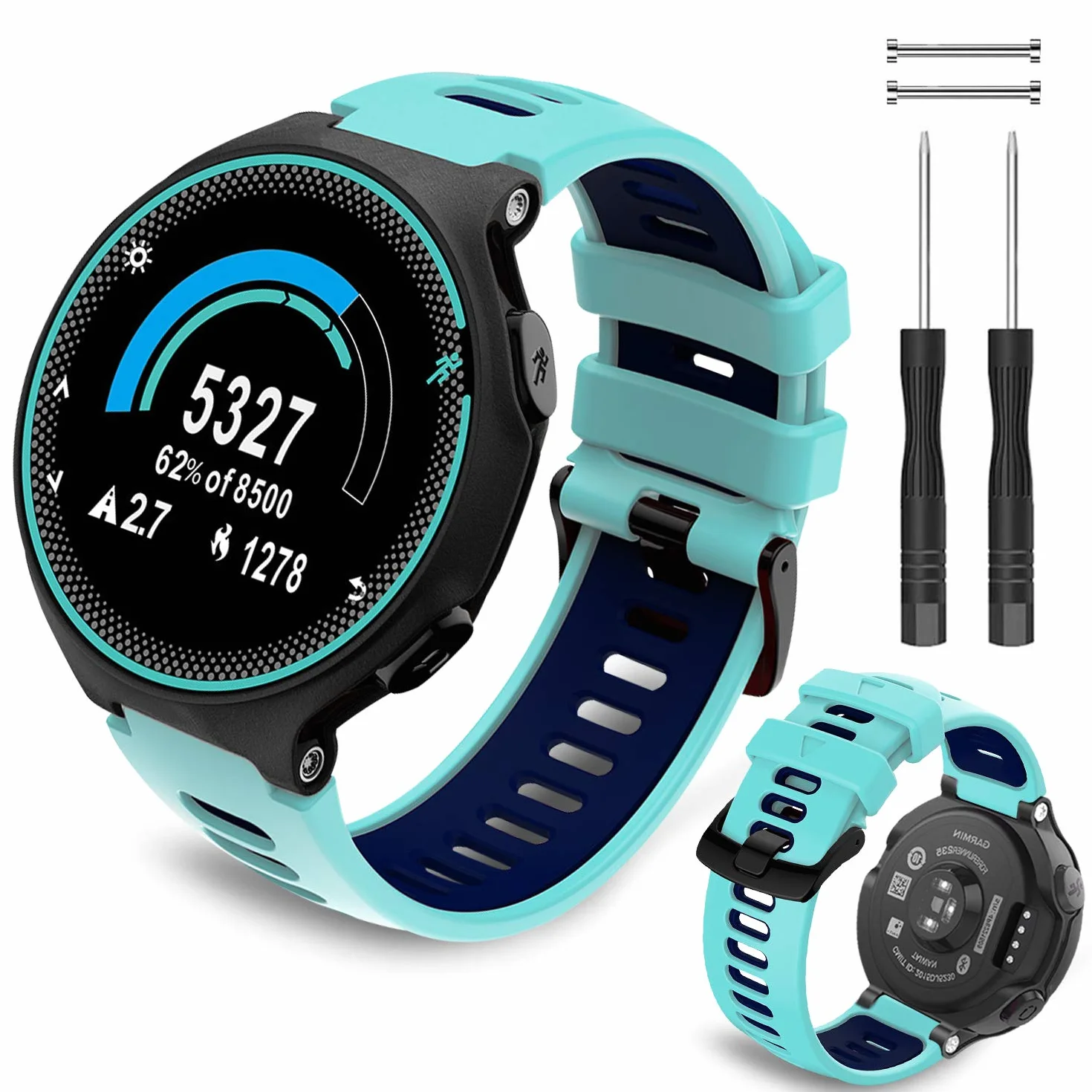 Correa para Garmin Forerunner 735XT Compatible con 235, 220, 230, 620, 630 - Pulsera de Reemplazo de Silicona