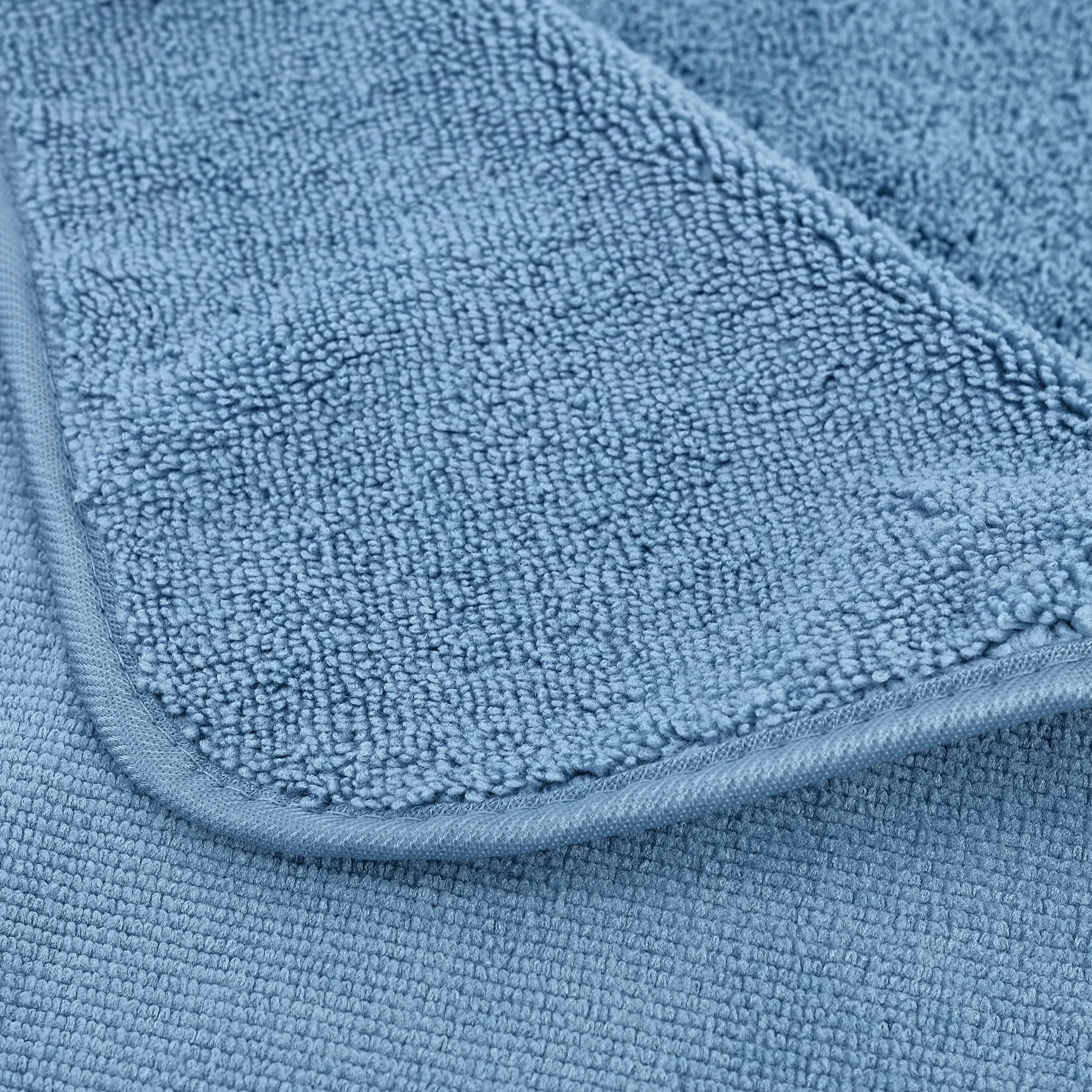 Polyte - Toalla de baño de Microfibra antipelusa - Secado rápido - Premium - 88,9 x 177,8 cm - Pack de 2 (Azul)