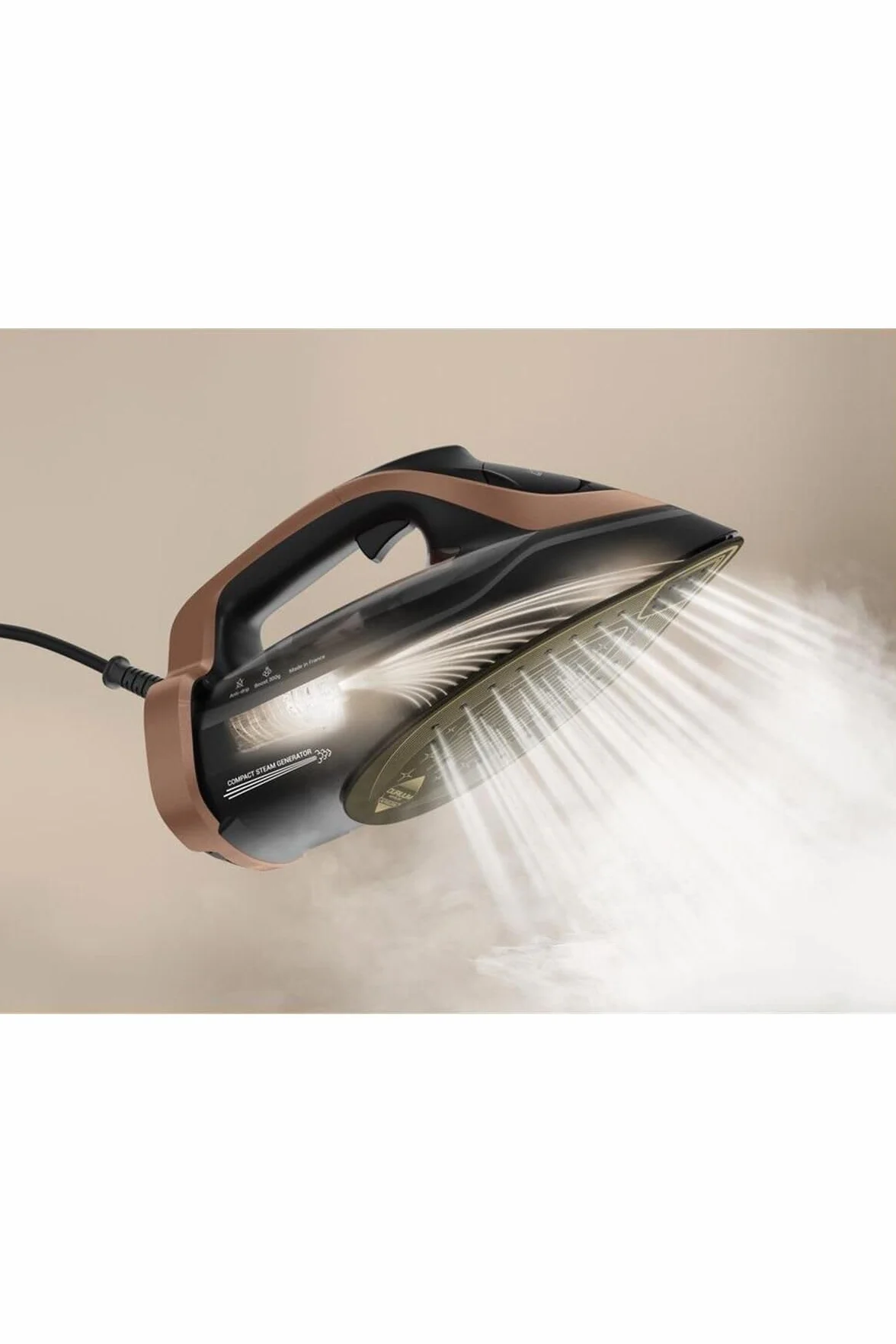 Tefal Ultimate Power Pro FV9E50 Dampfbügeleisen, 3200W, 300g/min Boost, Schwarz/Kupfer (FV9E50)