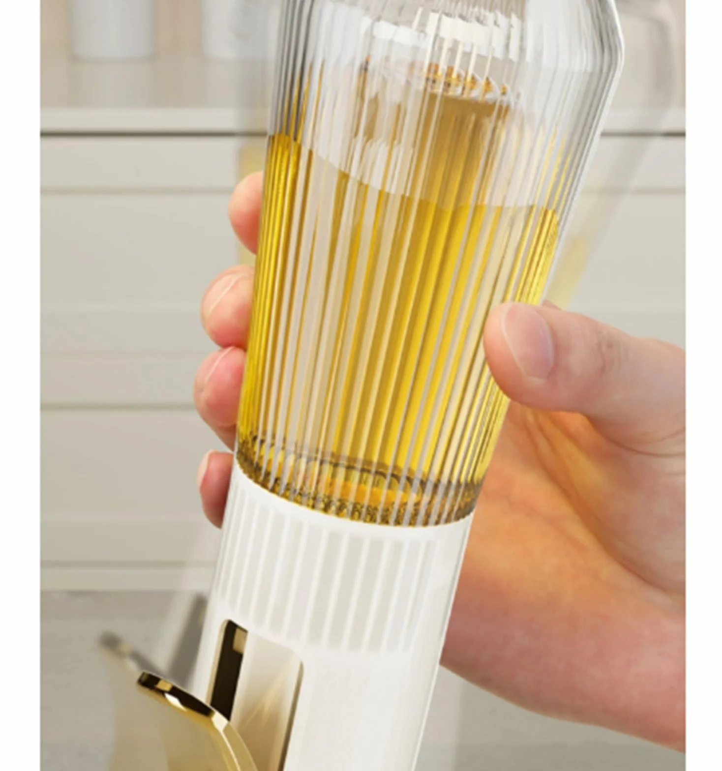 Dispensador de Aceite y Vinagre Dispensador De Aceite Oliva Vidrio For Uso Doméstico For Freidoras Aire, Ensaladas Y Parrillas Jarra de Aceite(White)