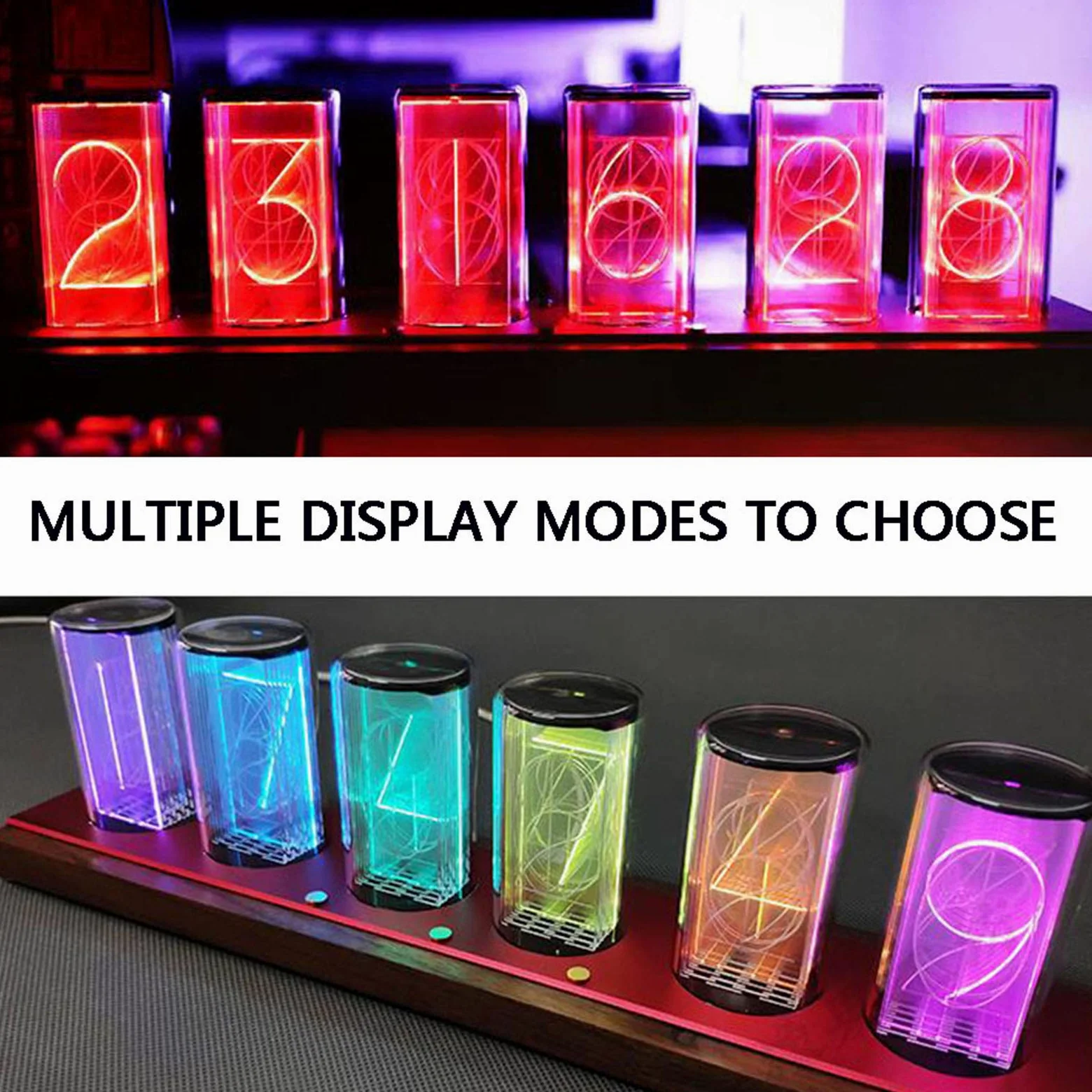 Regalos Personalizados, Reloj de Tubo Vintage, Kit de Bricolaje, Reloj de Palabras Led, autocompletado Creativo, Reloj de Tubo Nixie, Regalo de Novio