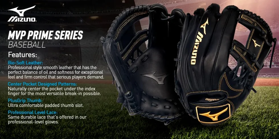 Mizuno Guante de Béisbol MVP Prime Cuero BioSoft Hecho a Mano Profesional