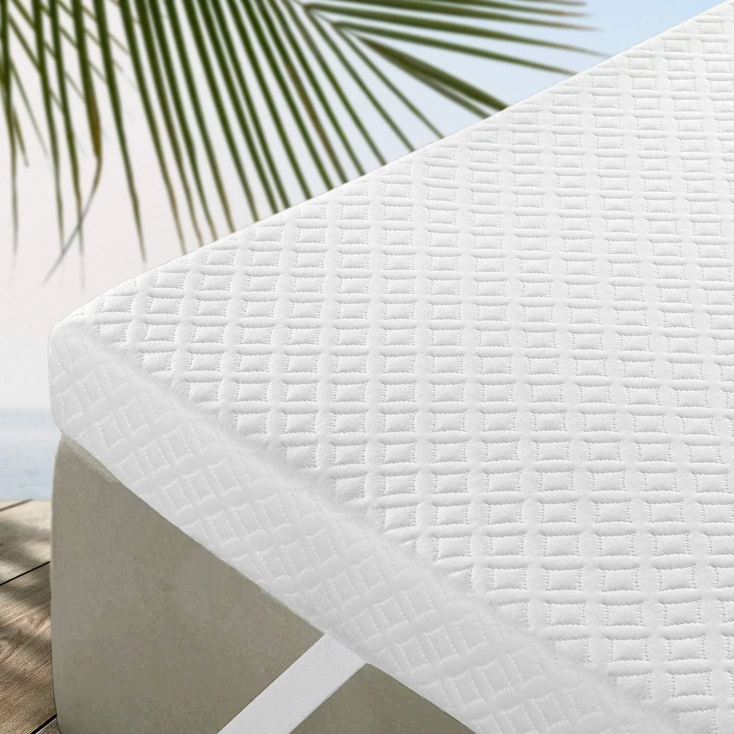 Cubrecolchon Topper 100% Viscoelastico | 105 x 190cm | Grosor 8CM | Fabricado en España | Libera Presion Cervical y Lumbar | Tratamiento Bambu | Anti-alergenico | Transpirable