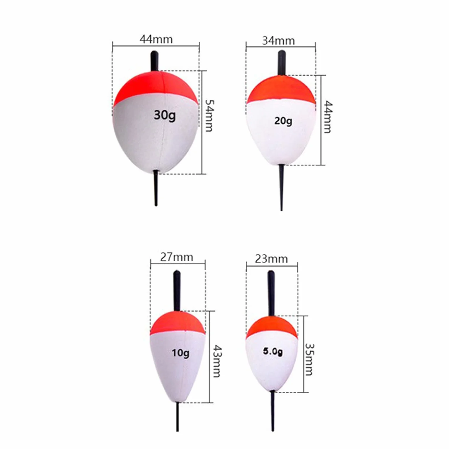 Flotador de Pesca 5 g 10 g 20 g 30 g Bobber Pesca Flotante