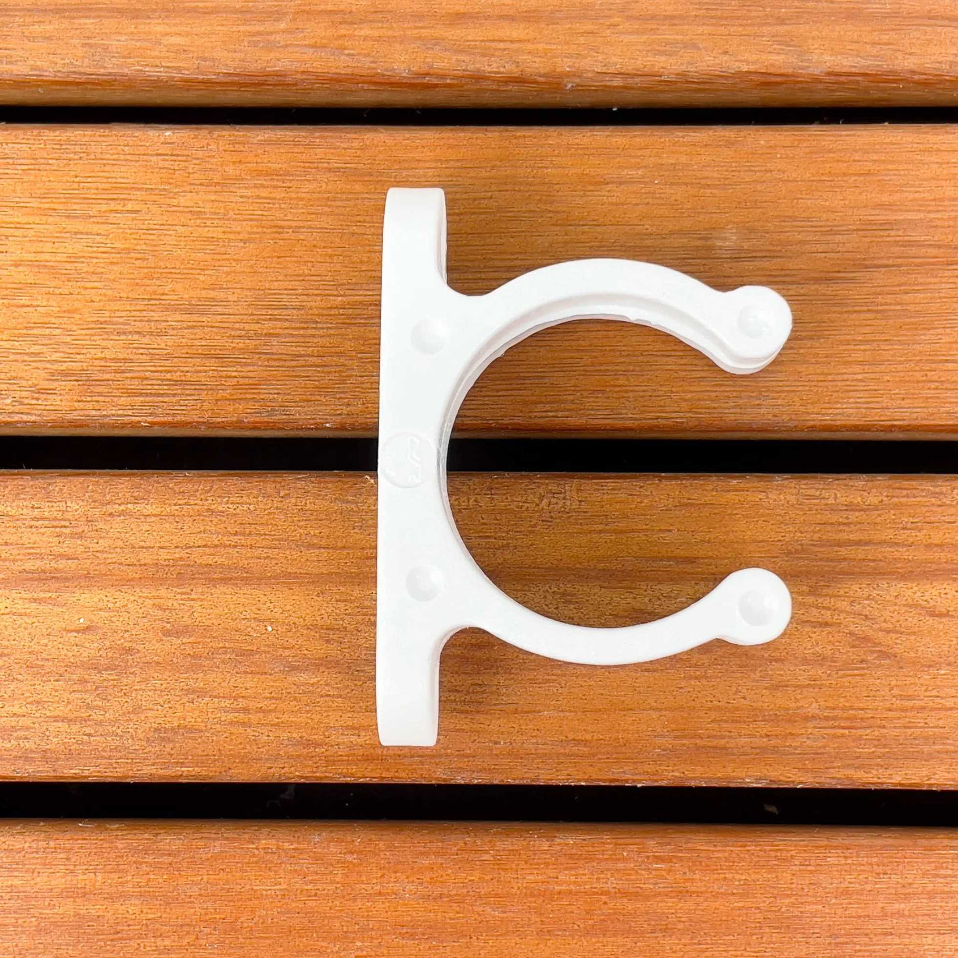 GATE14 Sujetadores de remos y Palas, Clips de plástico Blanco Ø 20 mm 2 uds.