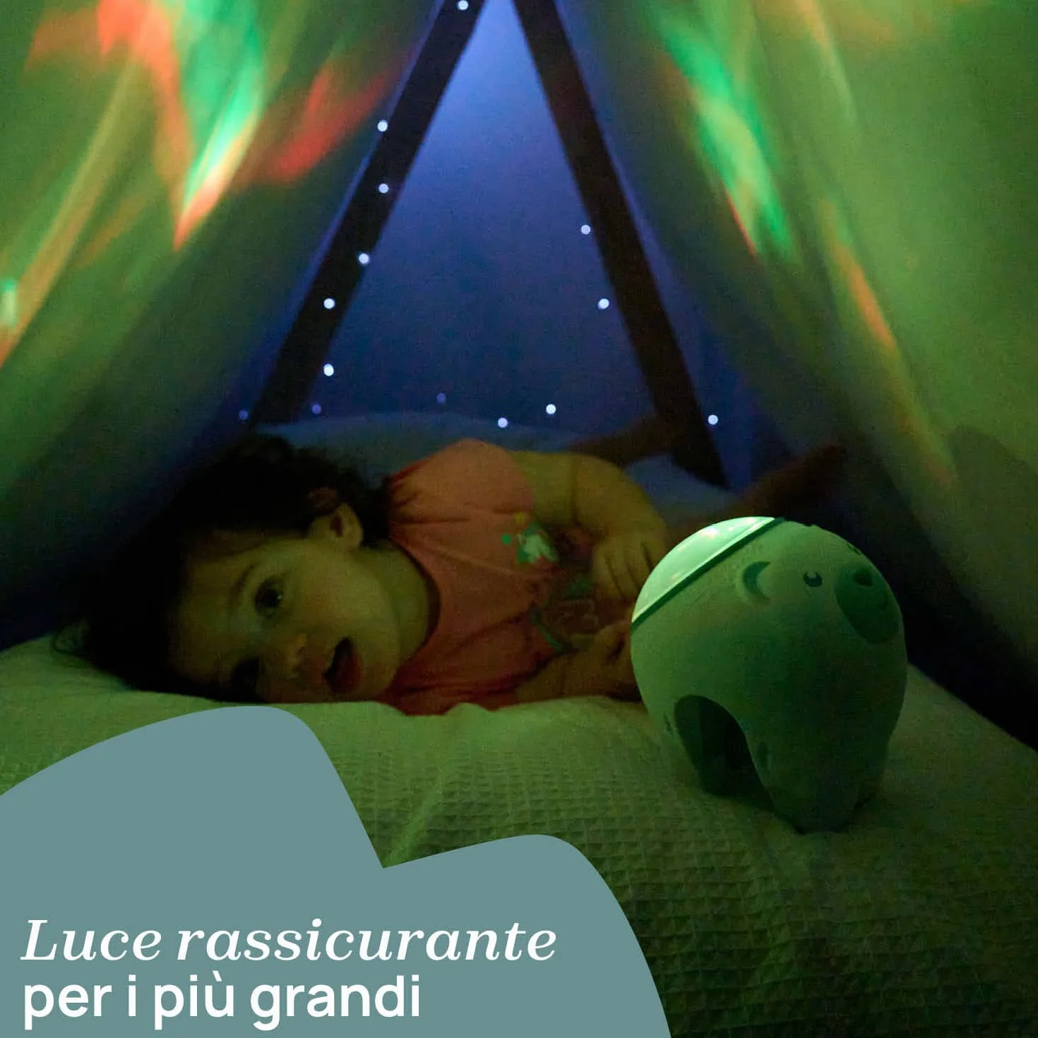 Chicco Proyector Oso Polar 2en1, Proyección Aurora Boreal, 30 Minutos Música Clásica, Sonidos Naturaleza, +0 Meses, Beige