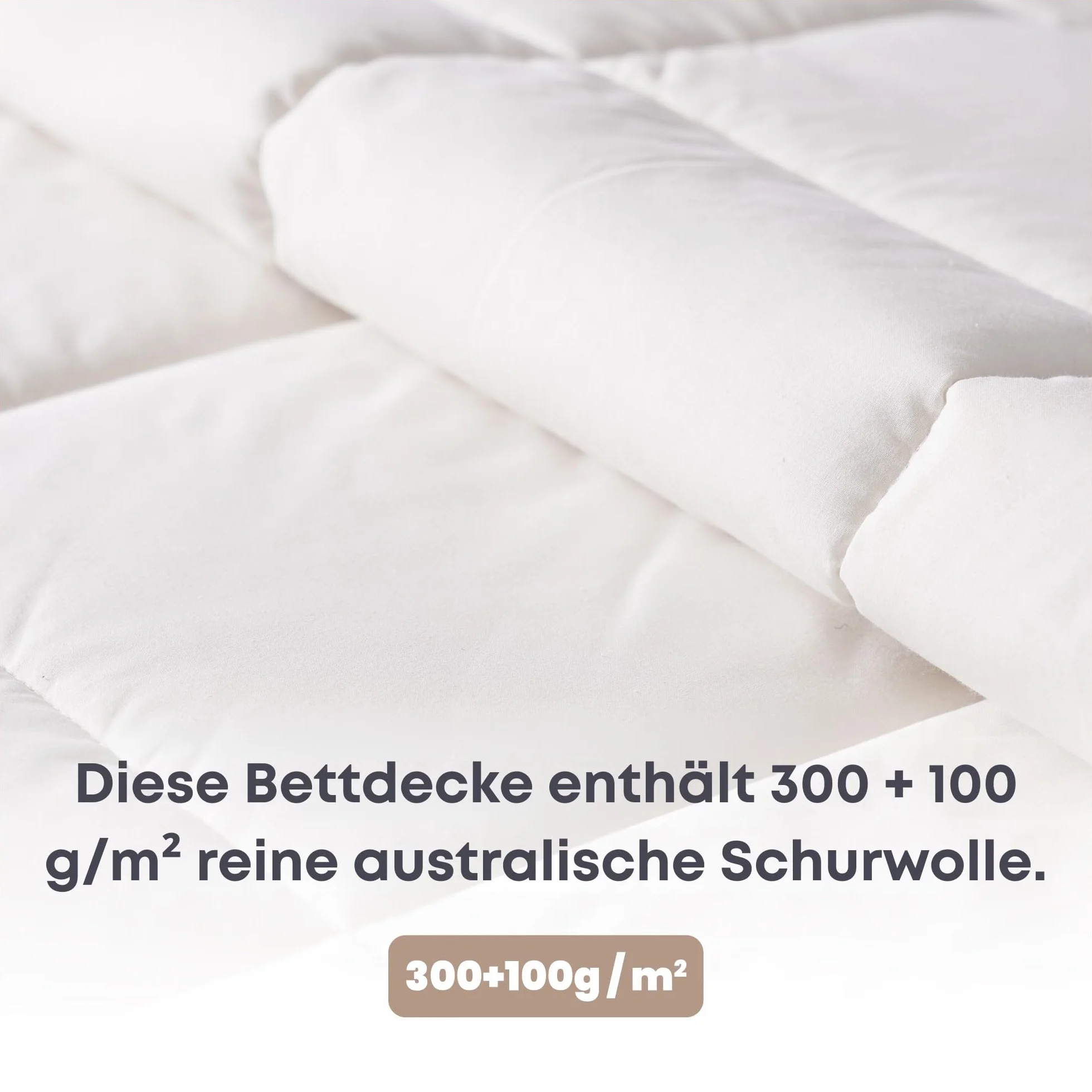 Sleep Comfy Edredón 3 en 1 para todo el año de 100 % lana virgen australiana, hipoalergénica y ligera, 200 x 220, con certificado Öko-Tex